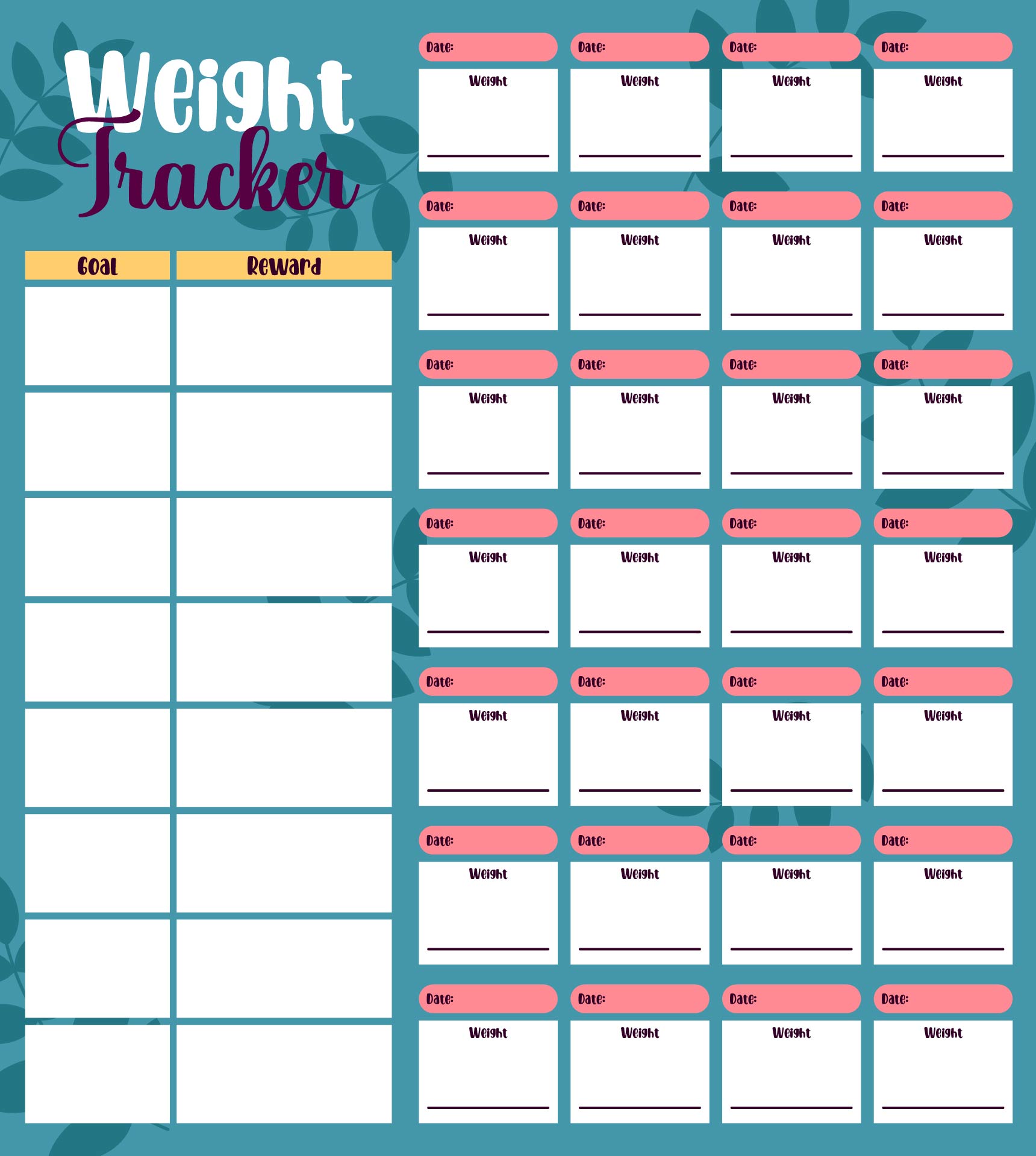 Motivation Weight Chart