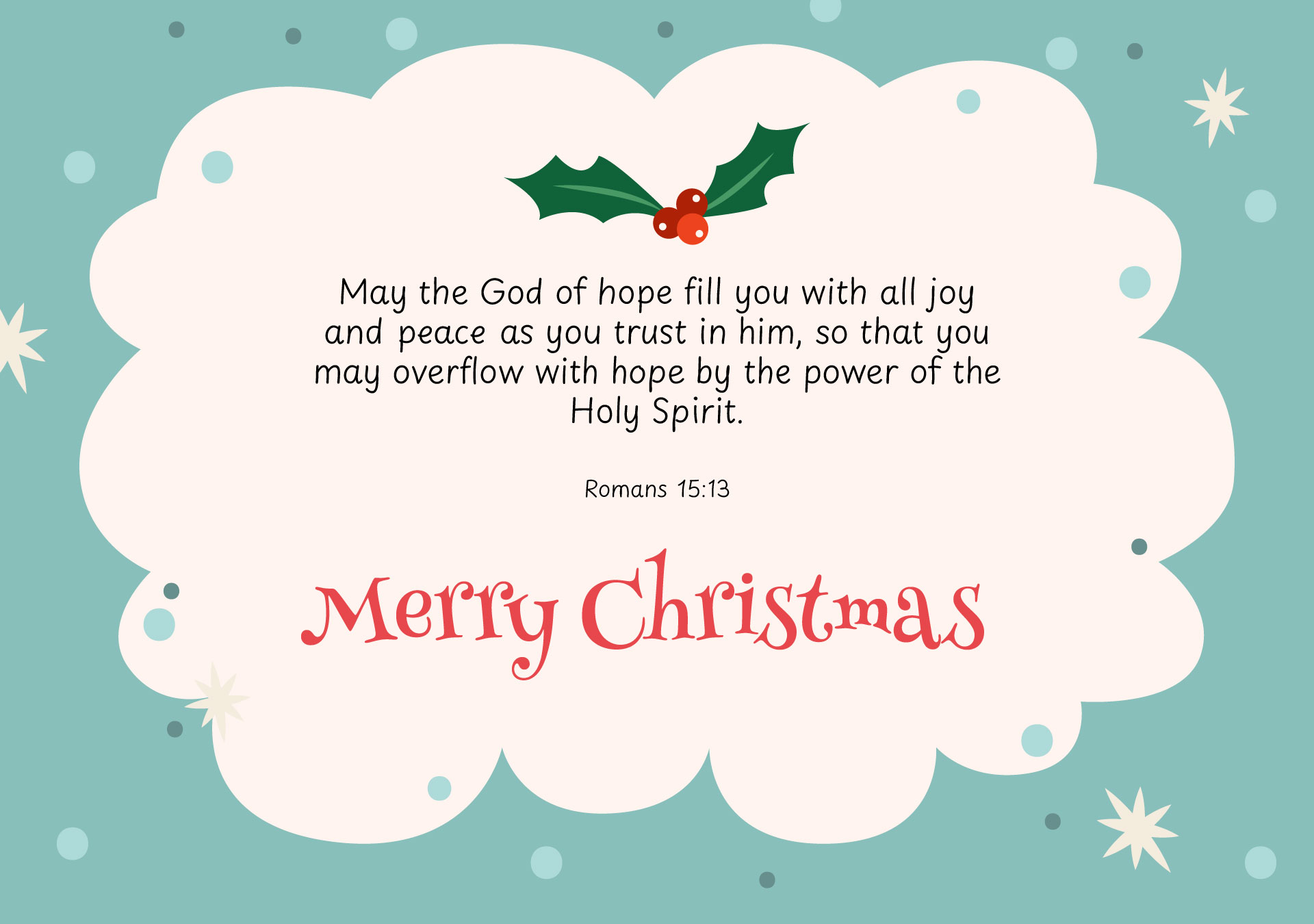Christmas Greeting Note Template