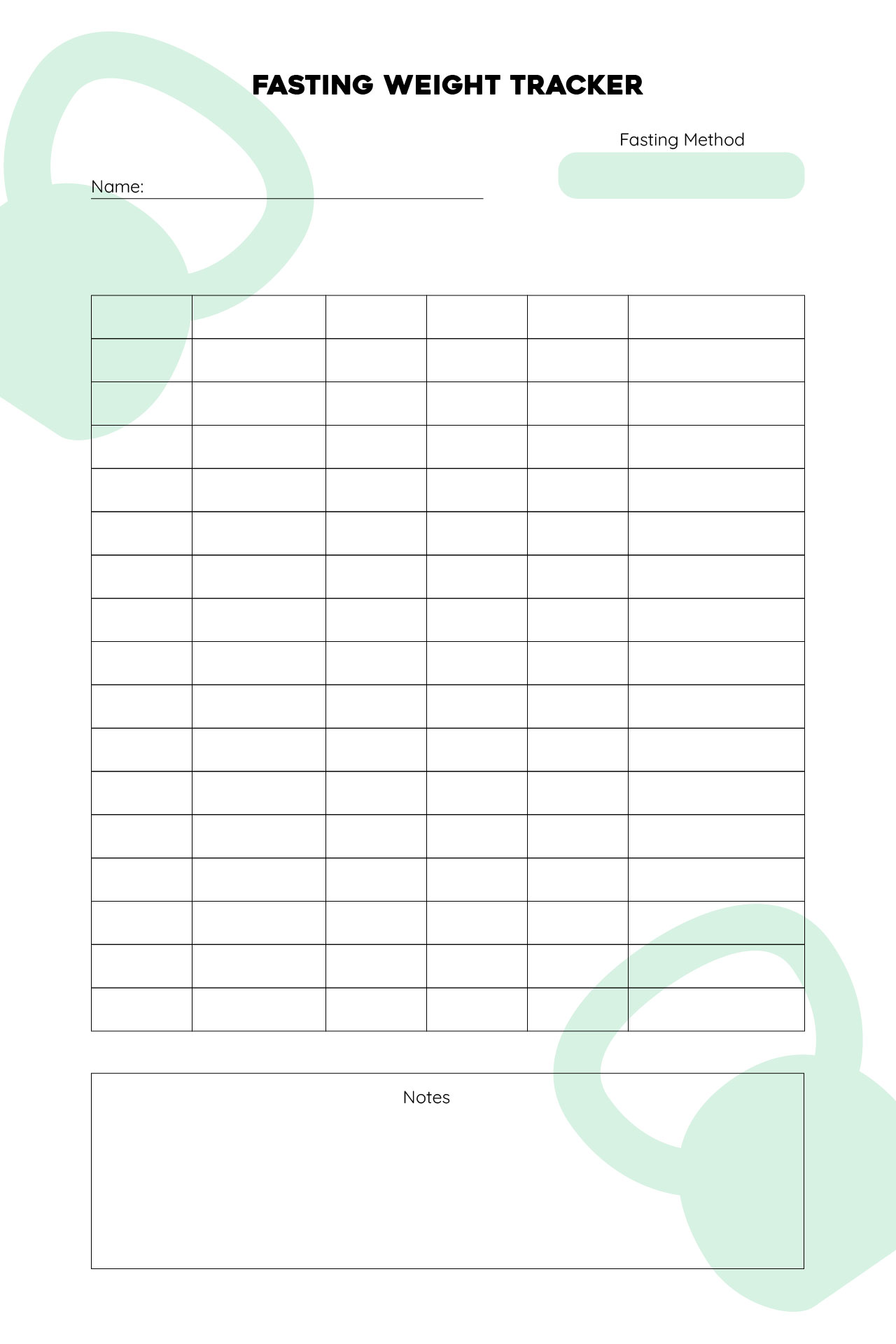 Intermittent Fasting Weight Tracker