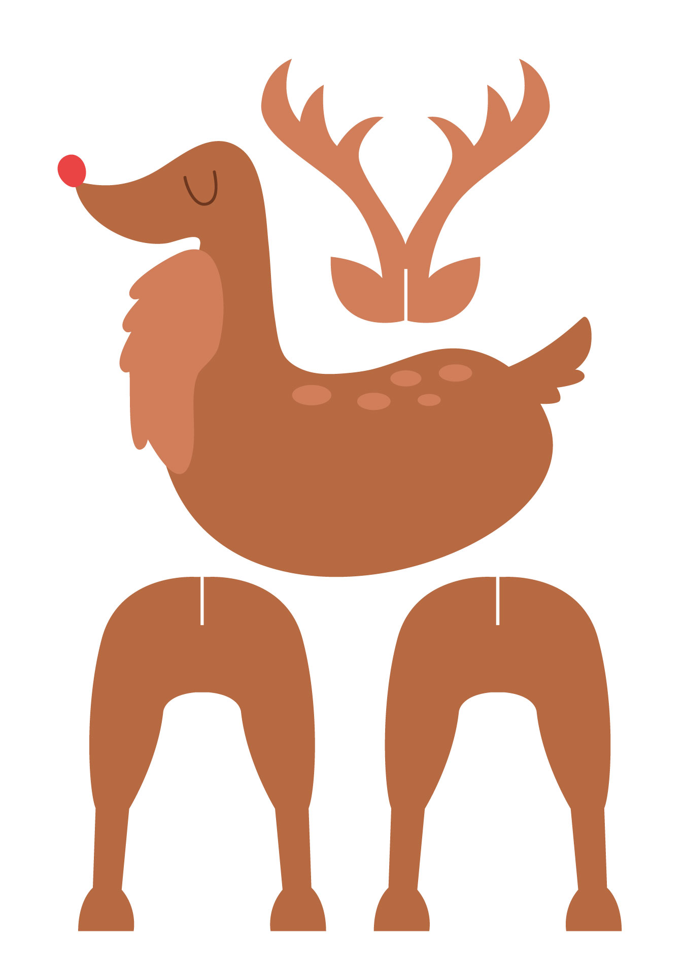 Christmas Reindeer Paper Template Christmas Reindeer Paper Template