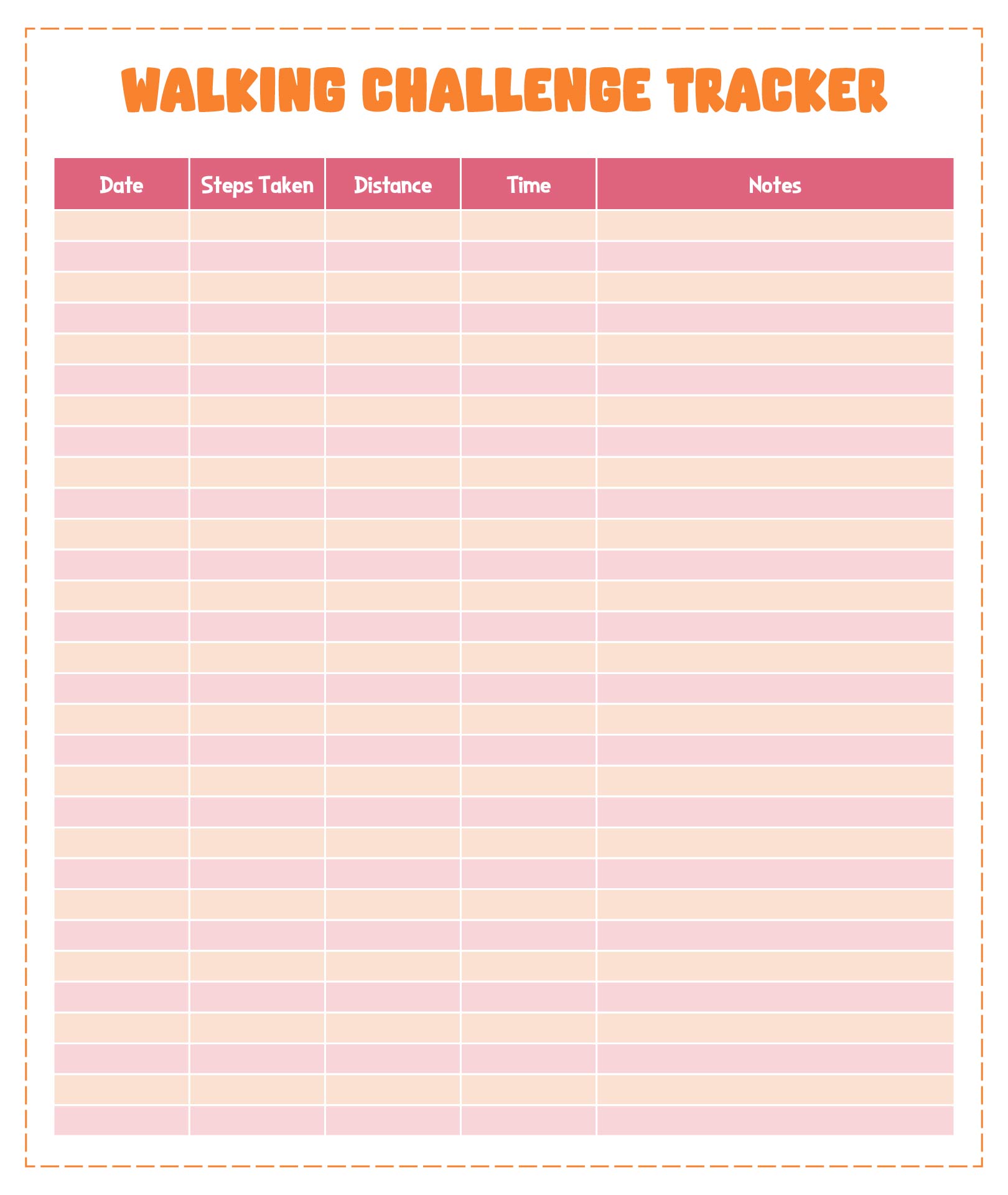 Walking Challenge Tracker