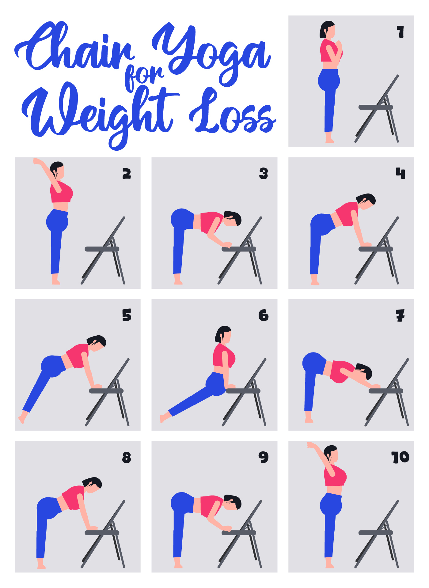 Chair Yoga For Weght Loss Printable Poster