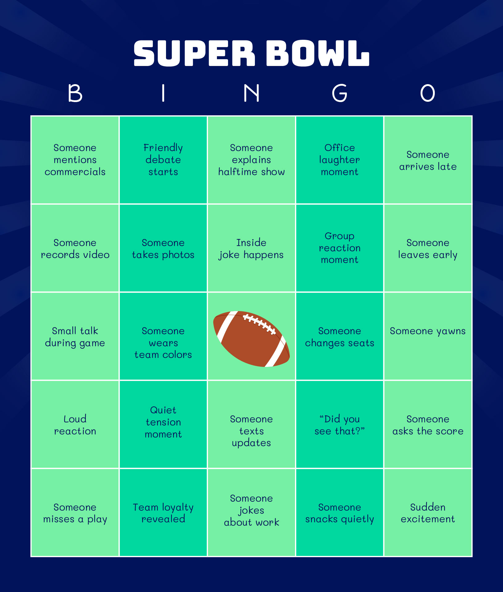 Super Bowl Office Party Games