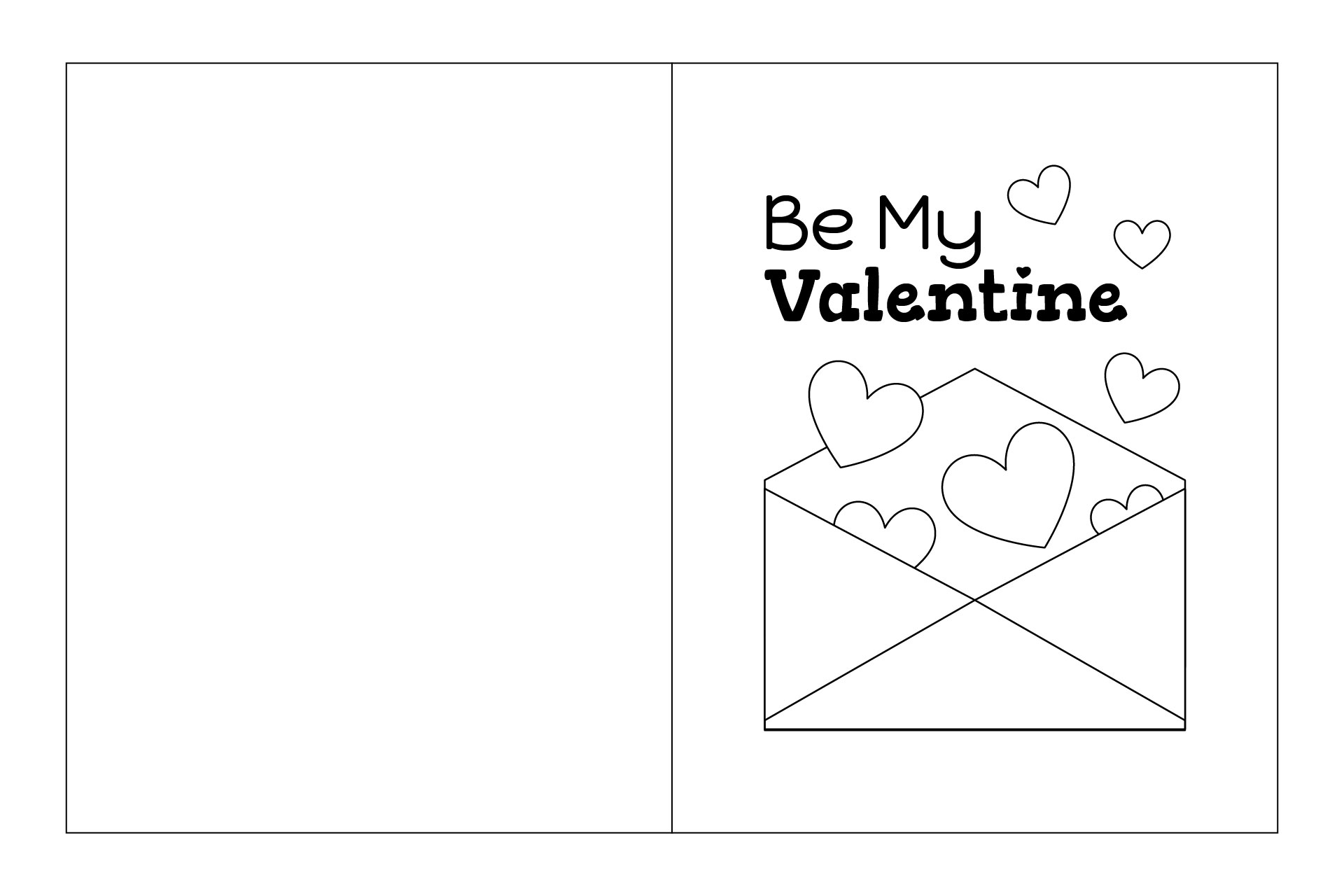 Valentine Paper Craft Card Printable