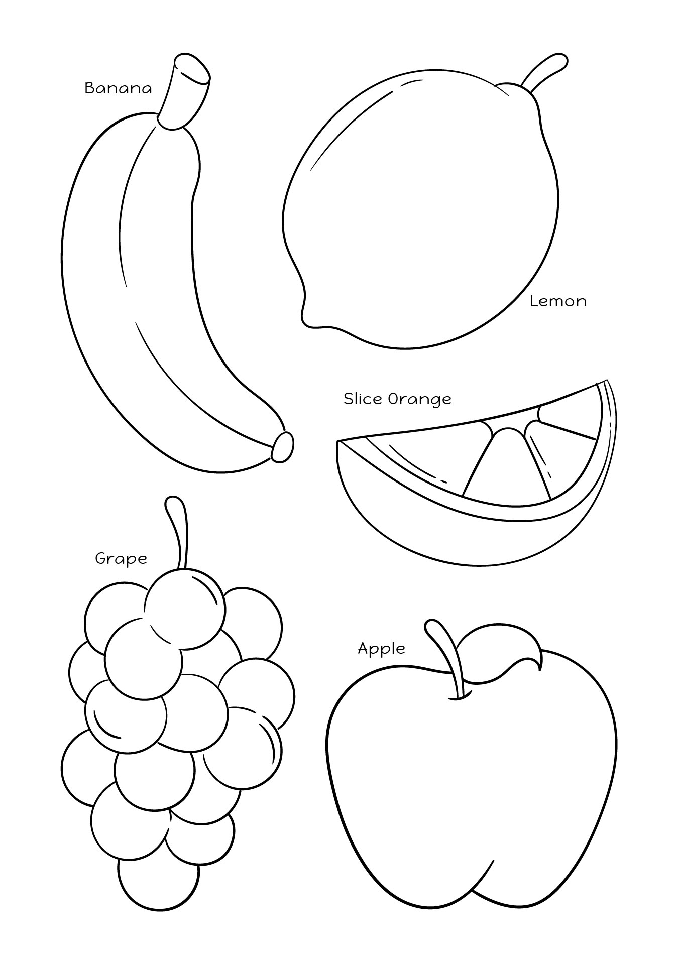 Fruit Coloring Pages For Kids