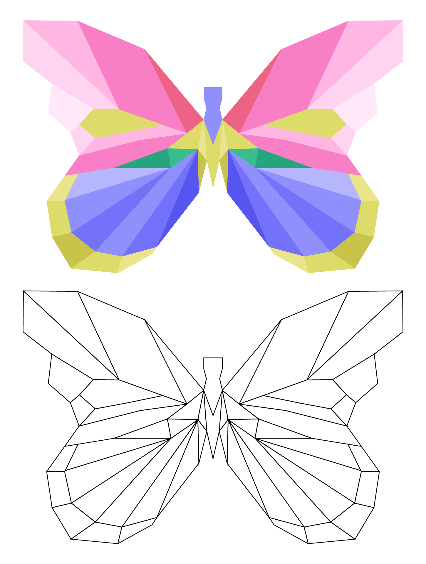 Butterfly Stained Glass Coloring Page Butterfly Stained Glass Coloring Page