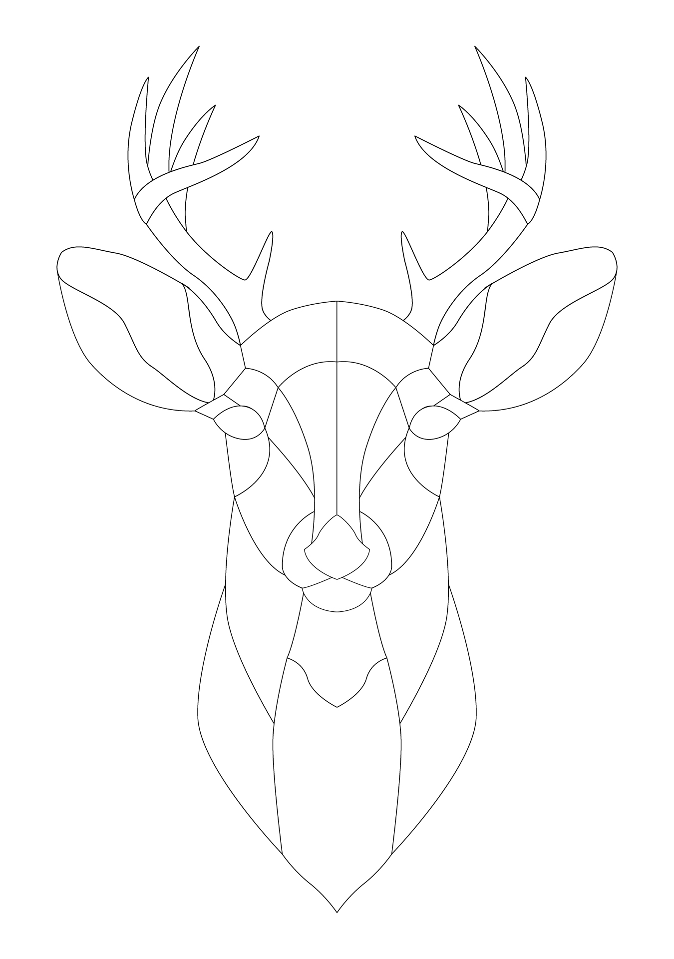 Young Buck Deer Stained Glass Pattern