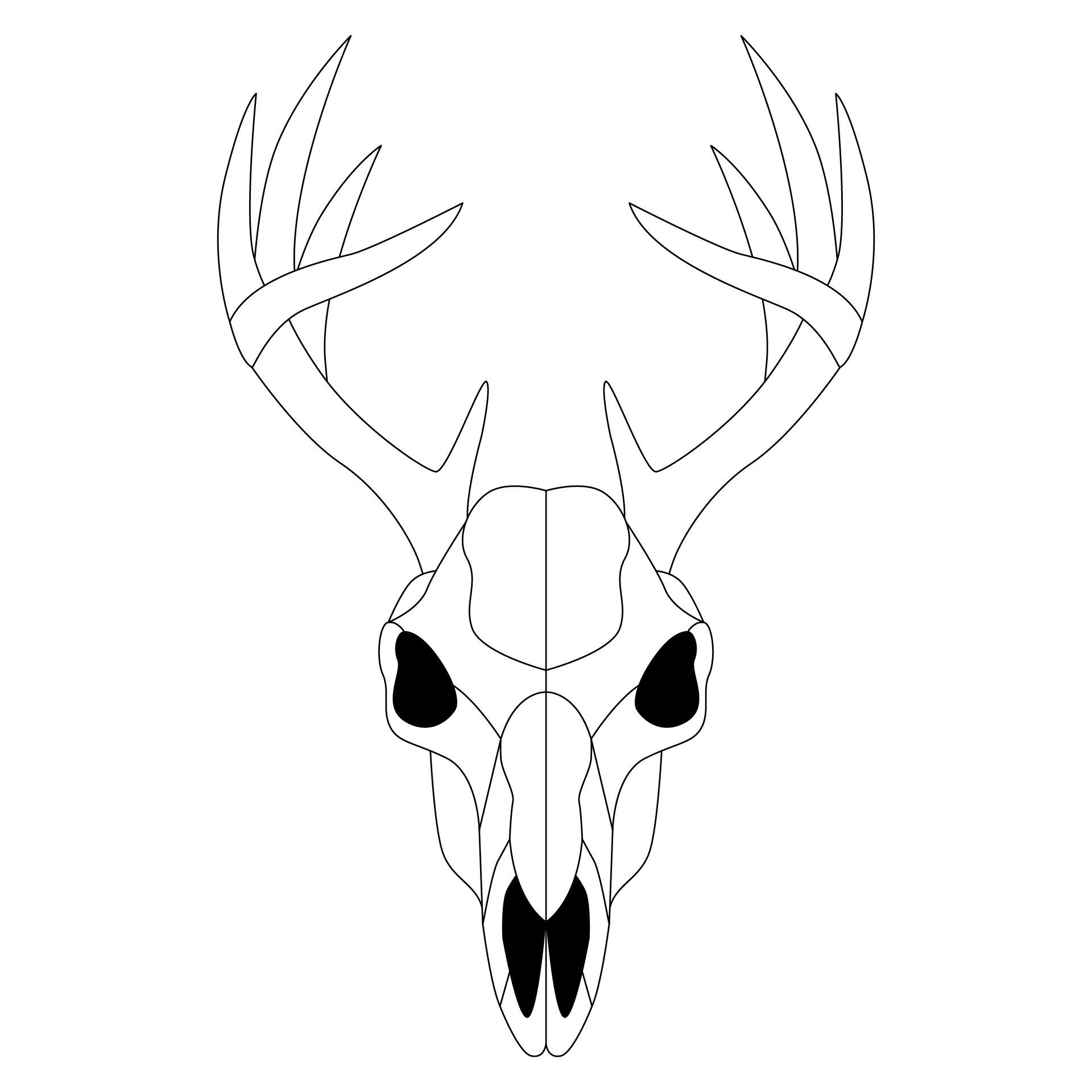 Deer Skull Stained Glass Pattern