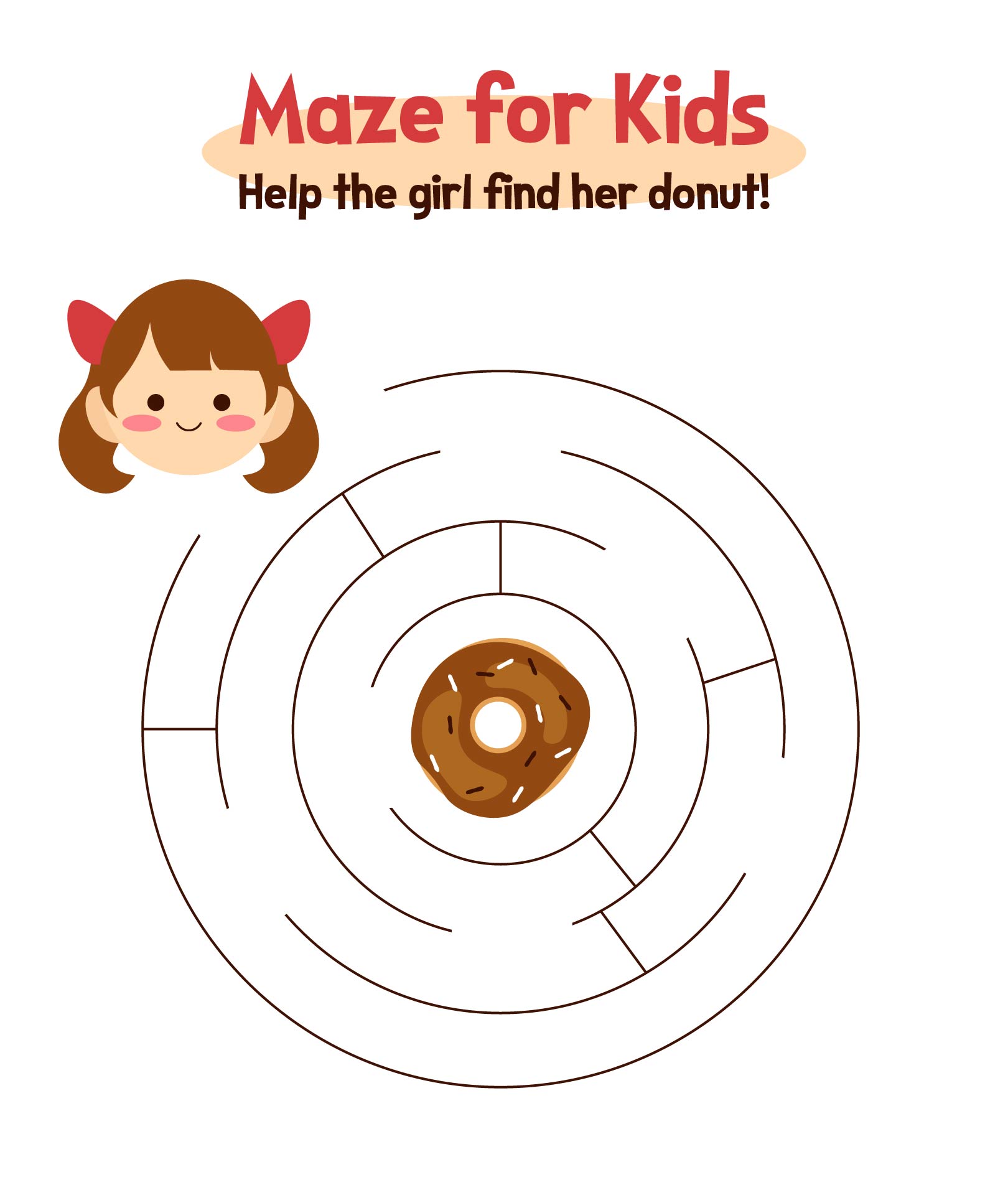 Maze Brain Teaser Printable For Kids