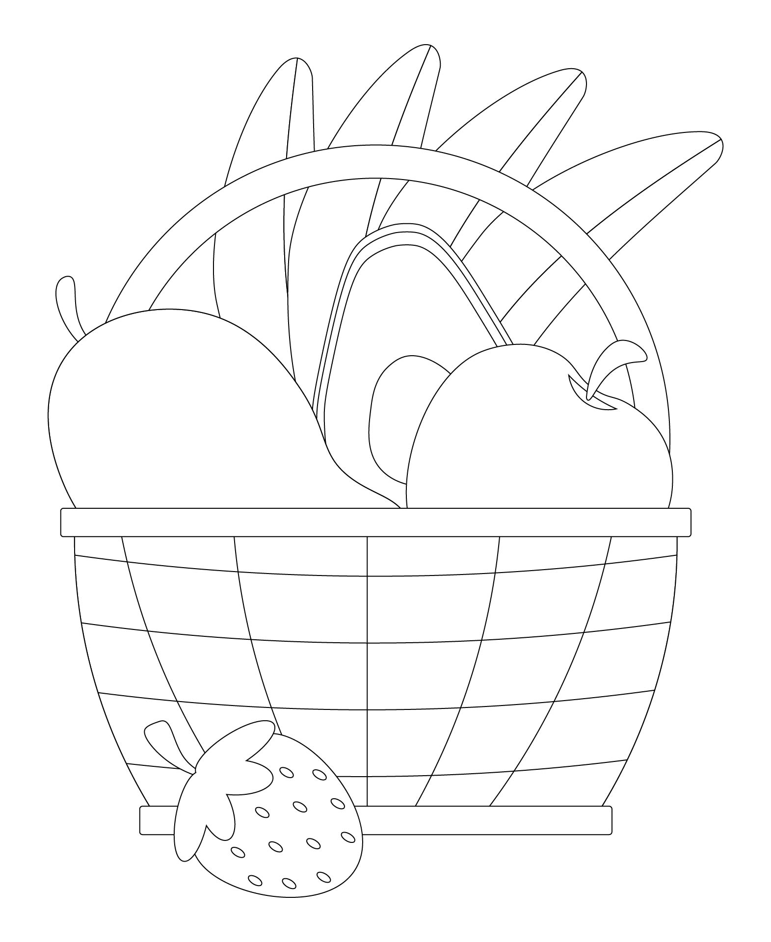 Fruit Basket Coloring Page