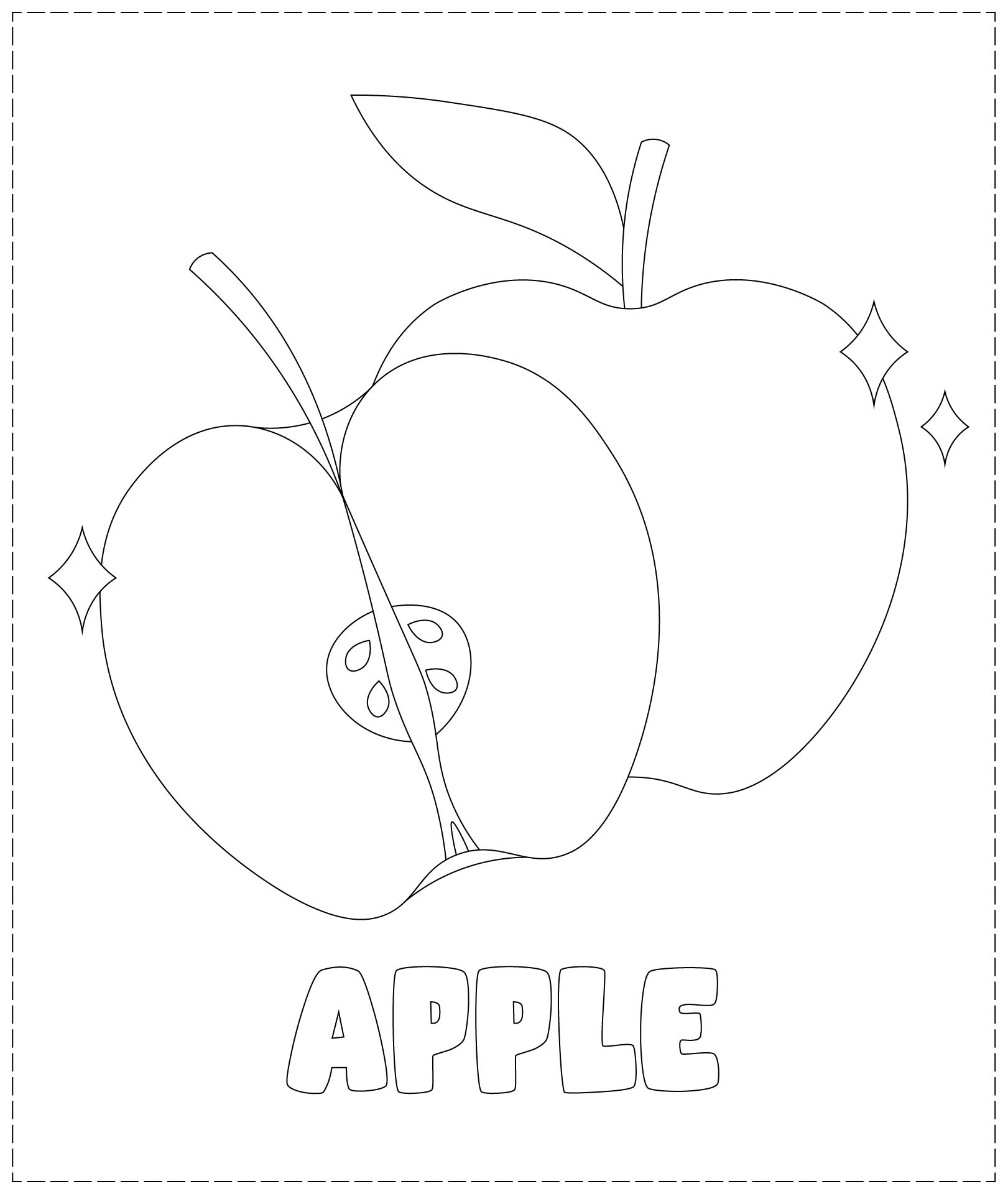 Preschool Fruits Coloring Pages