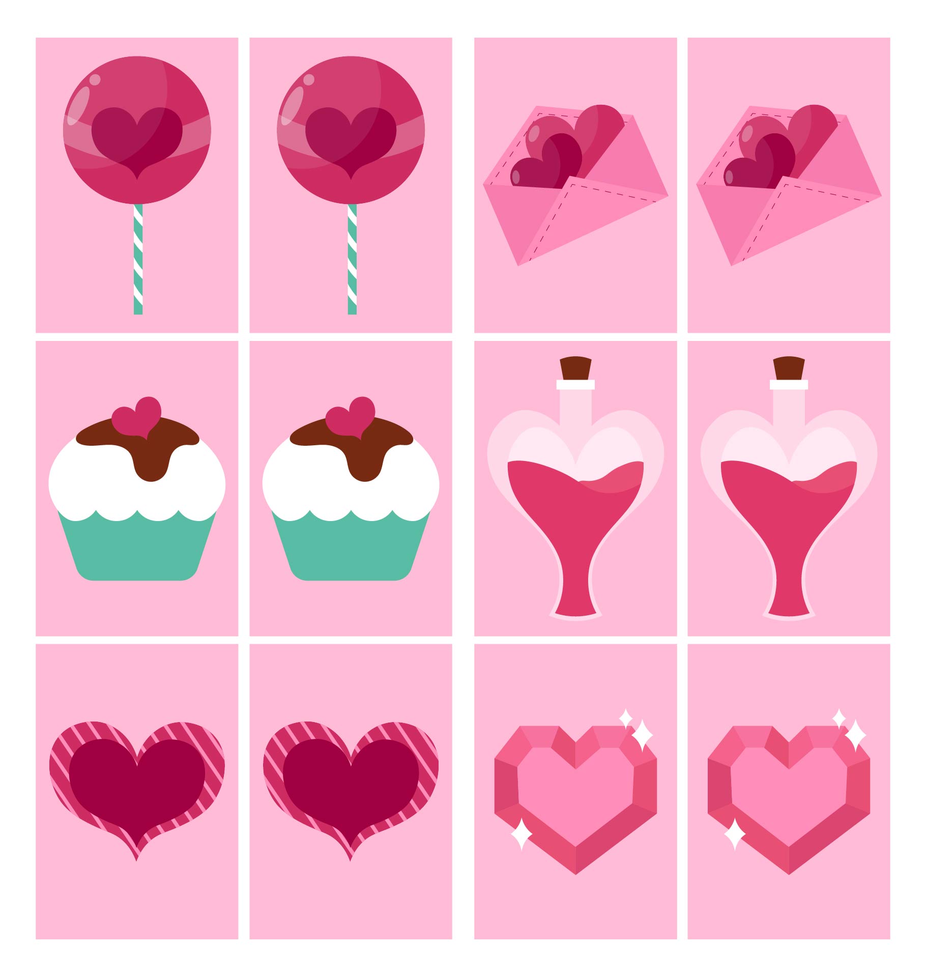 Valentine Color Matching Game