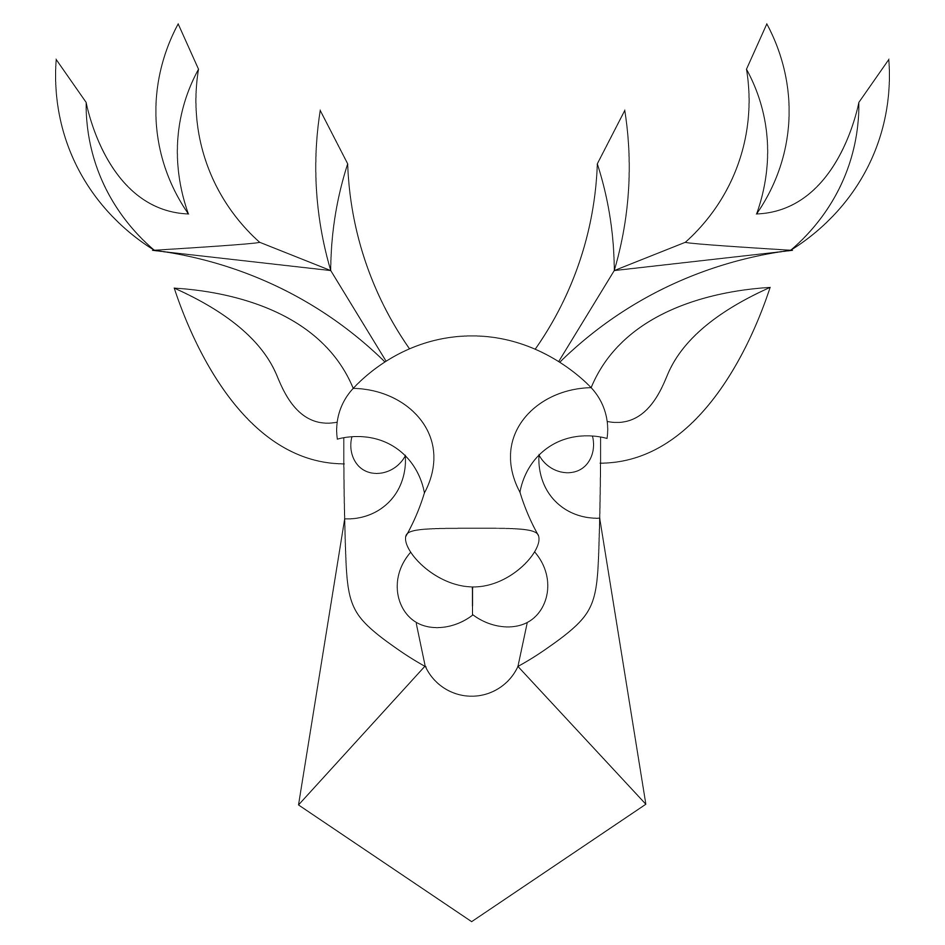 Simple Deer Animal Glass Patterns Simple Deer Animal Glass Patterns