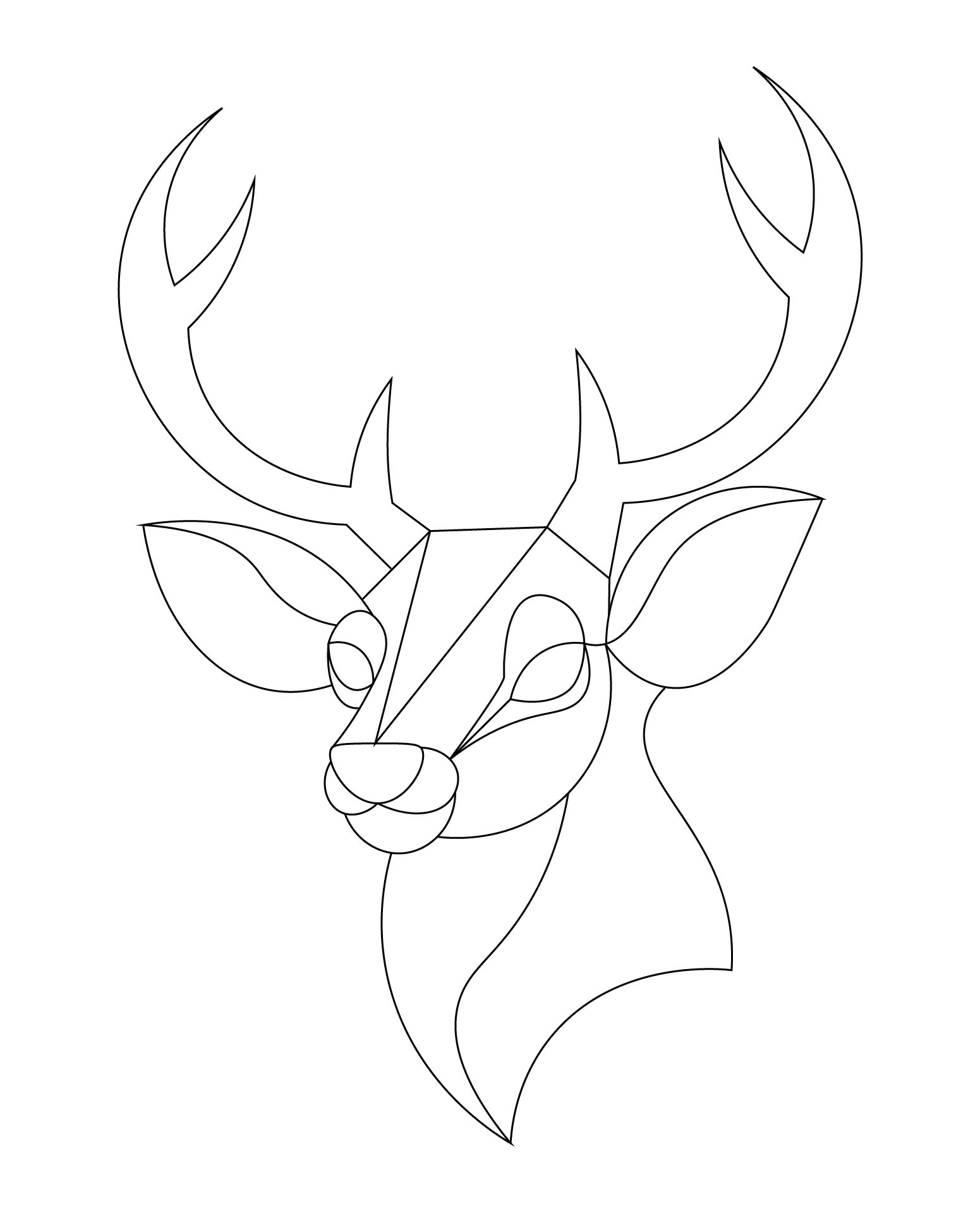 Deer Stained Glass Suncatcher Template Deer Stained Glass Suncatcher Template