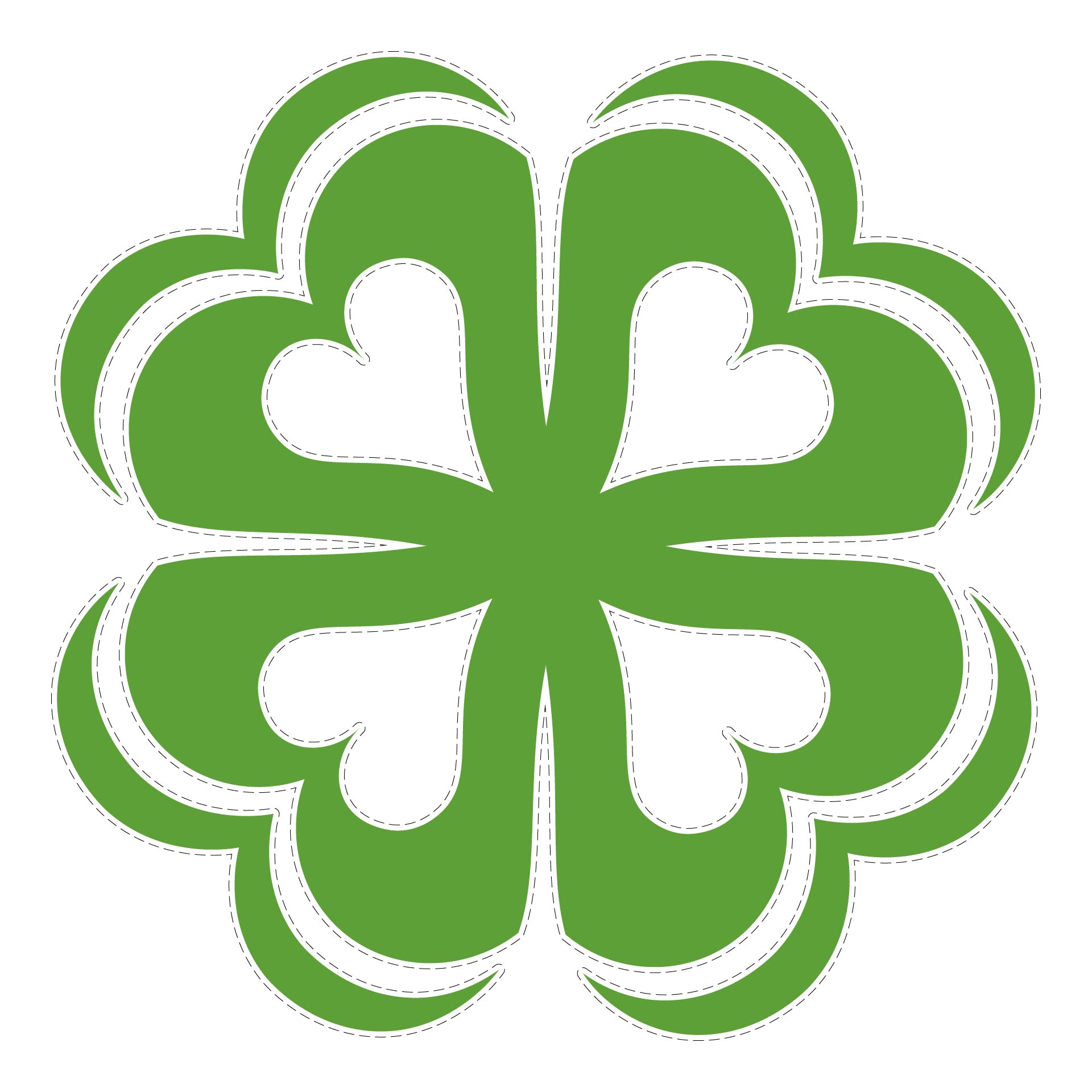 Irish Shamrock Stencil For Crafts