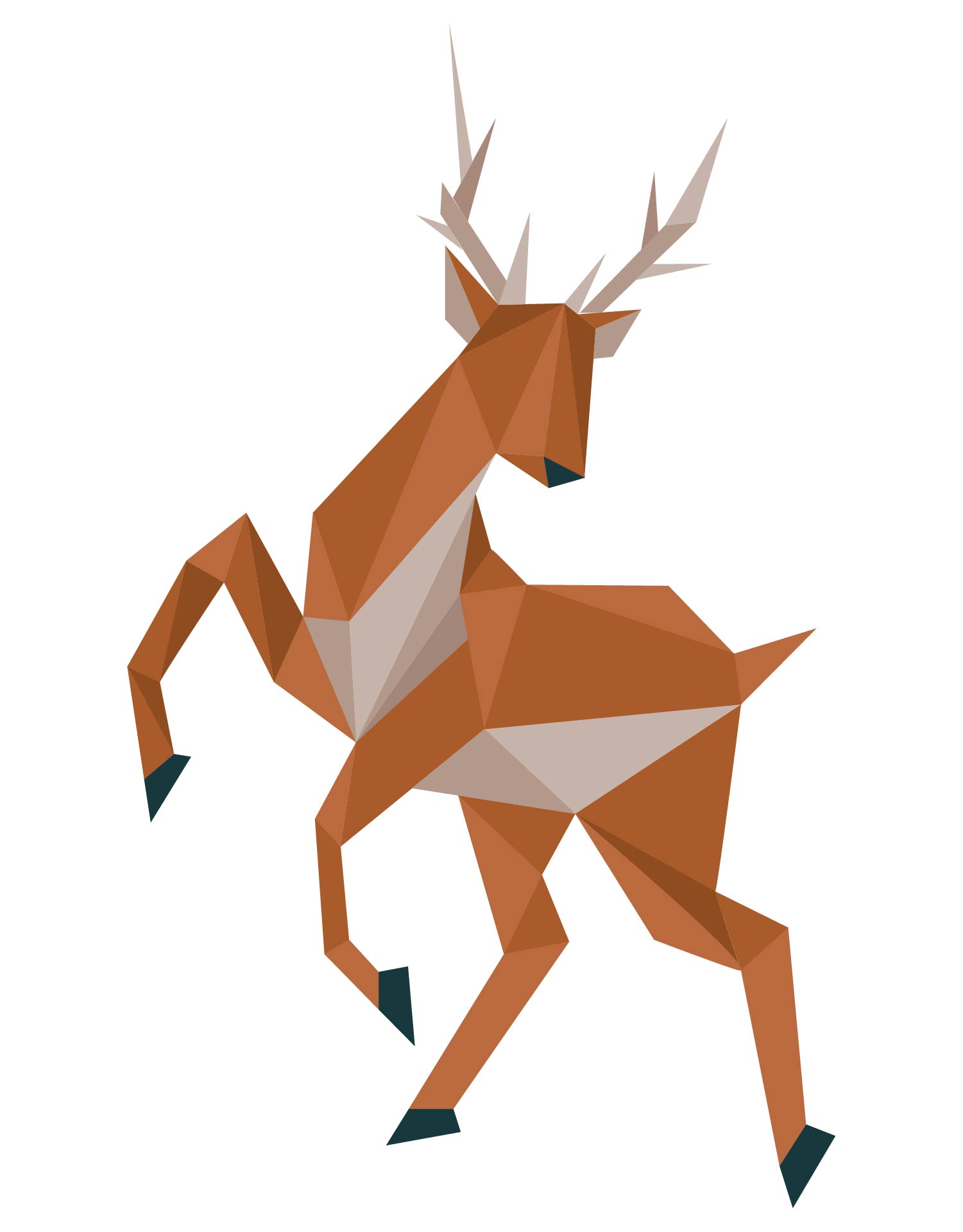 Standing Deer Stained Glass Pattern