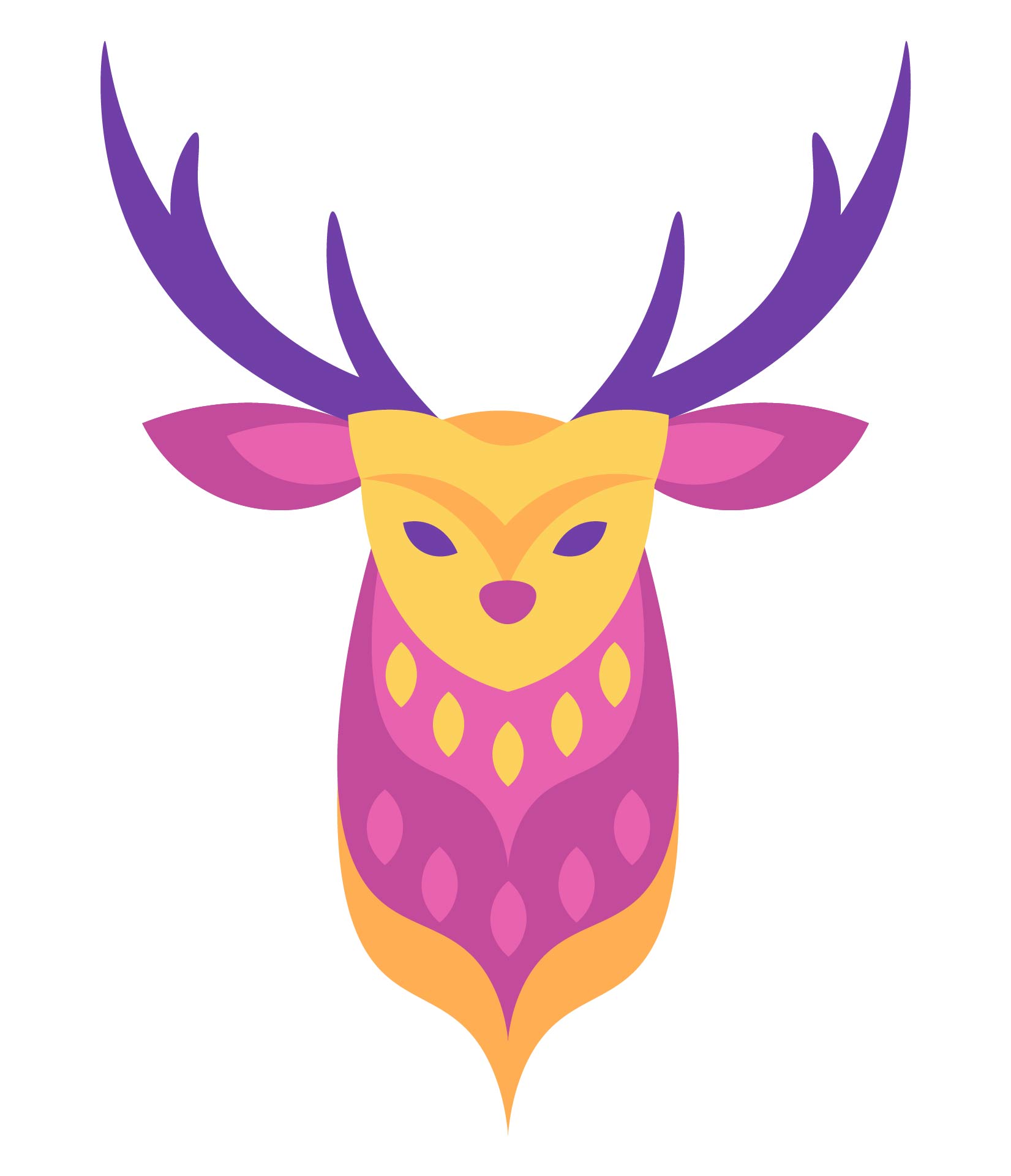 Deer Window Art Pattern