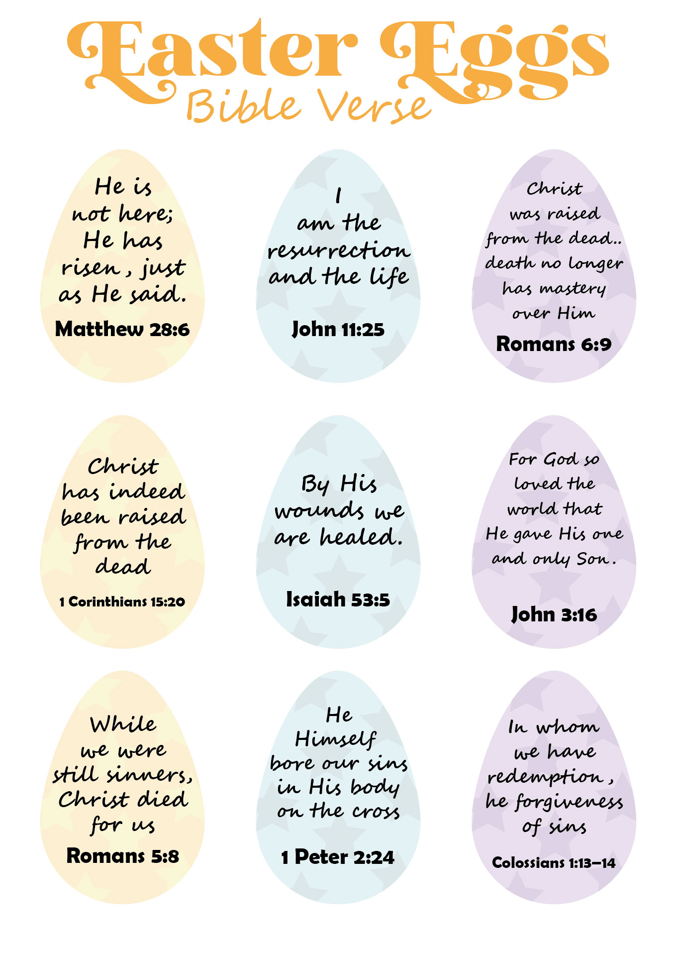 Bible Verse Easter Eggs Printable Bible Verse Easter Eggs Printable