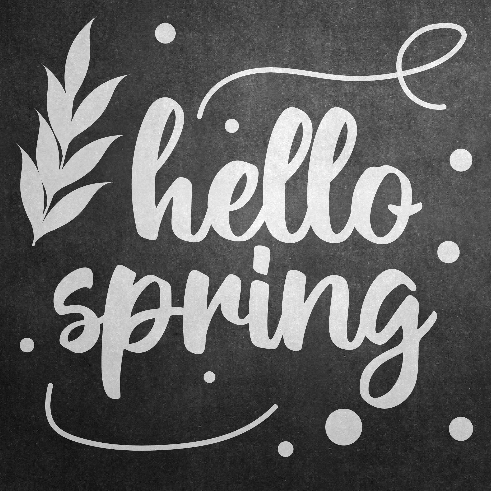 Chalkboard Printable Hello Spring Banner