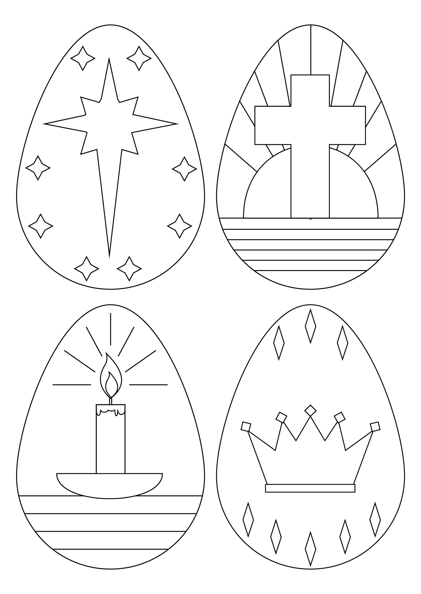 Christian Symbols Easter Egg Printouts Christian Symbols Easter Egg Printouts