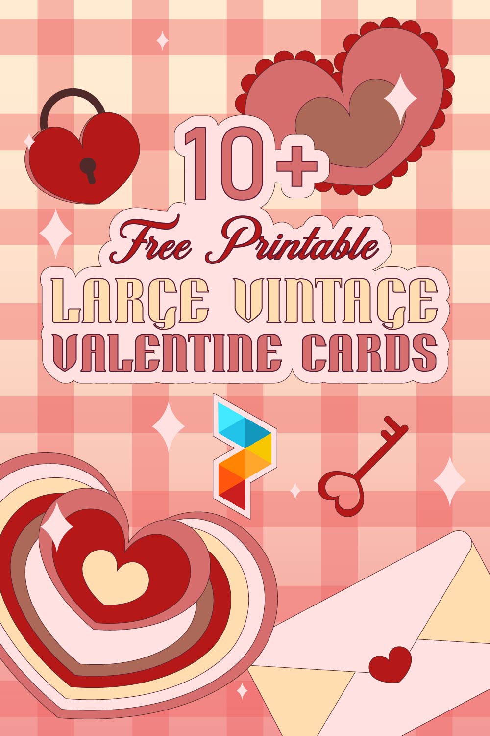 Large Vintage  Valentine Cards