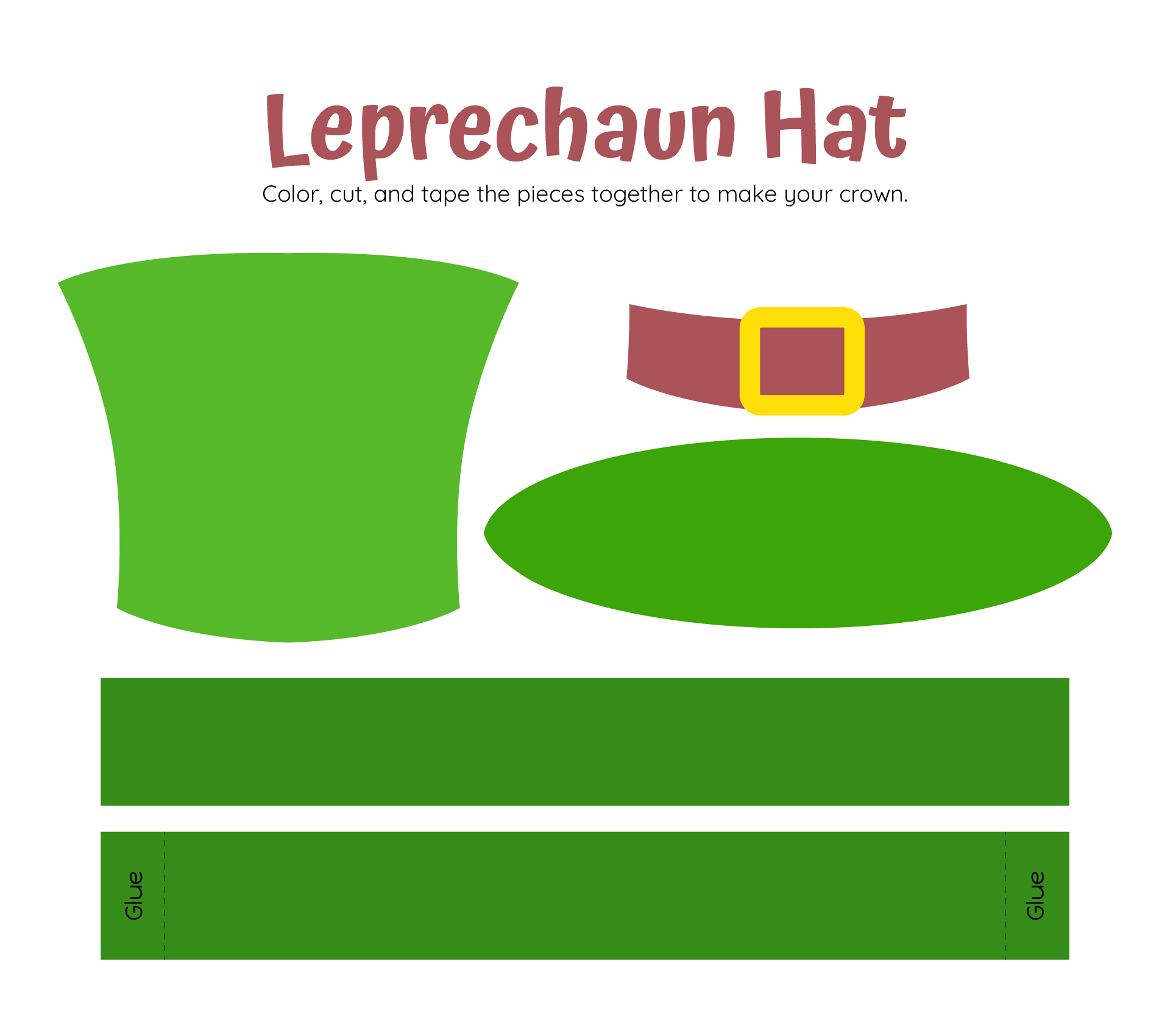Cut Out Leprechaun Hat Template