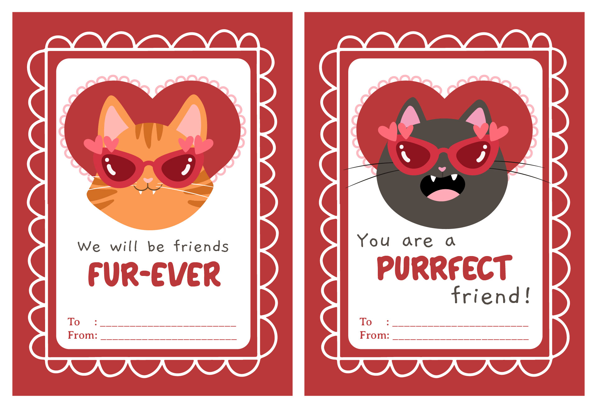Cute Printable Valentine’s Day Cards for Kids