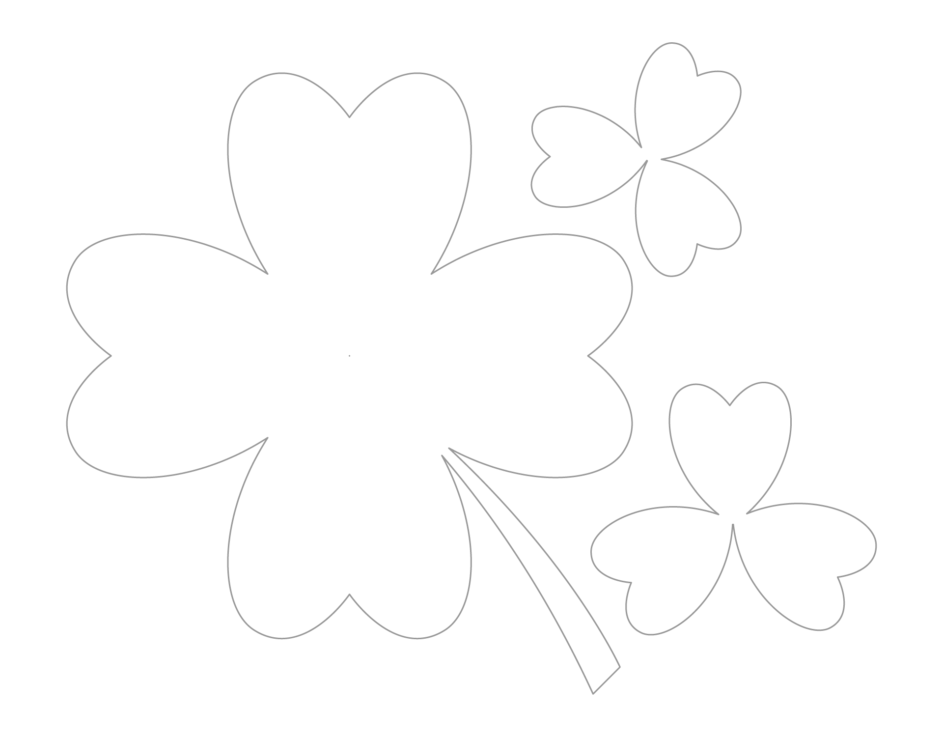 Printable Shamrock Patterns For St Patricks Day
