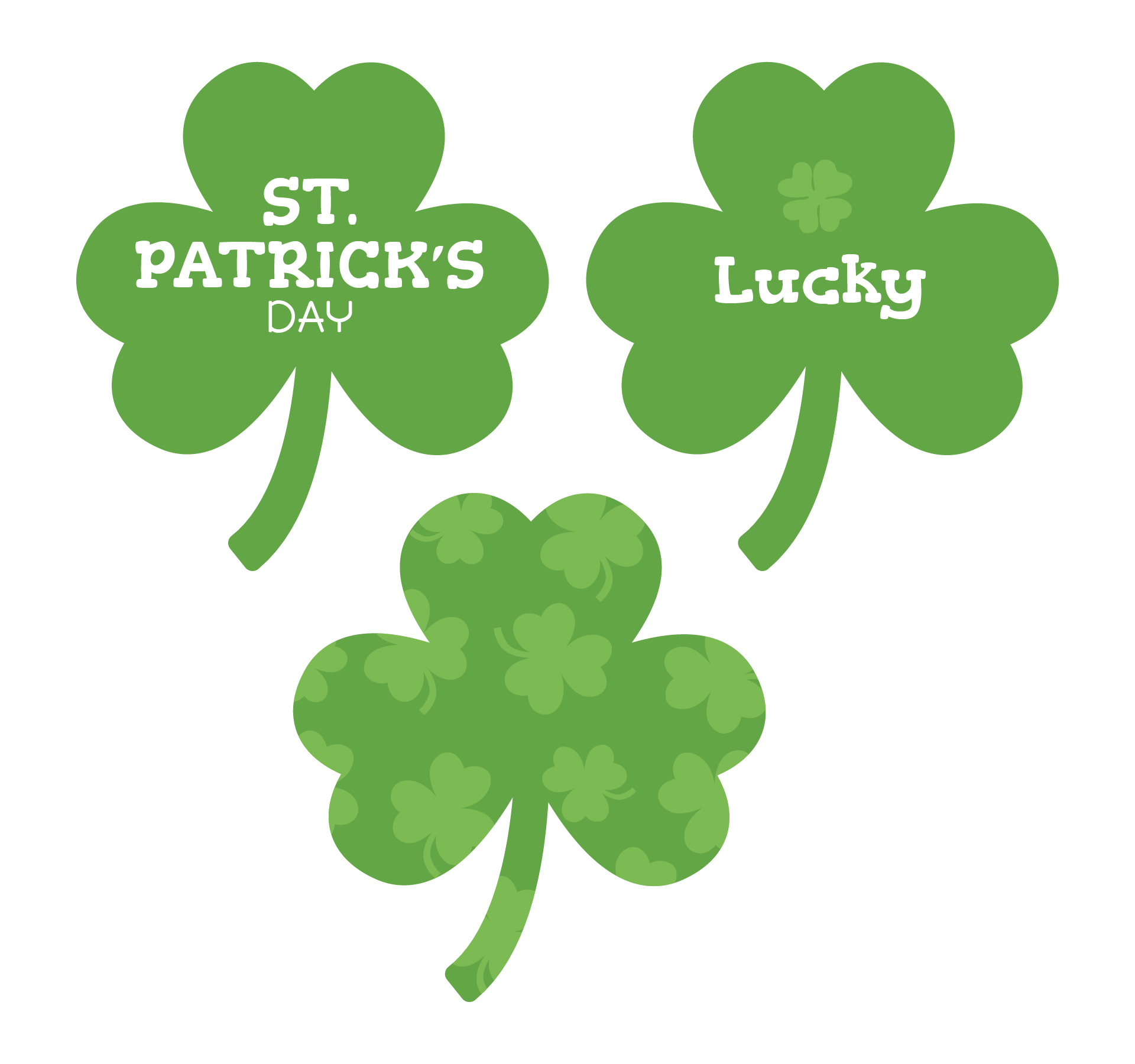 St Patricks Day Shamrock Cutouts