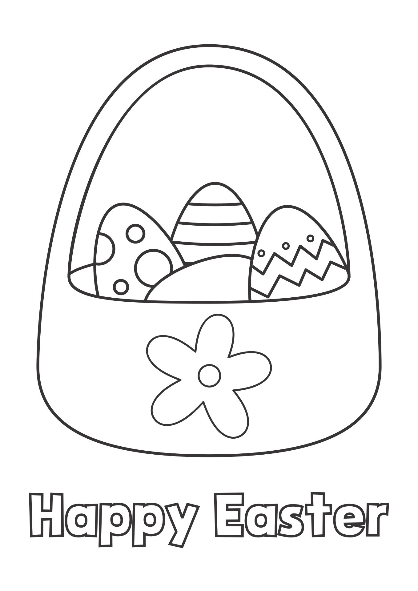 Easter Basket Coloring Printables Easter Basket Coloring Printables