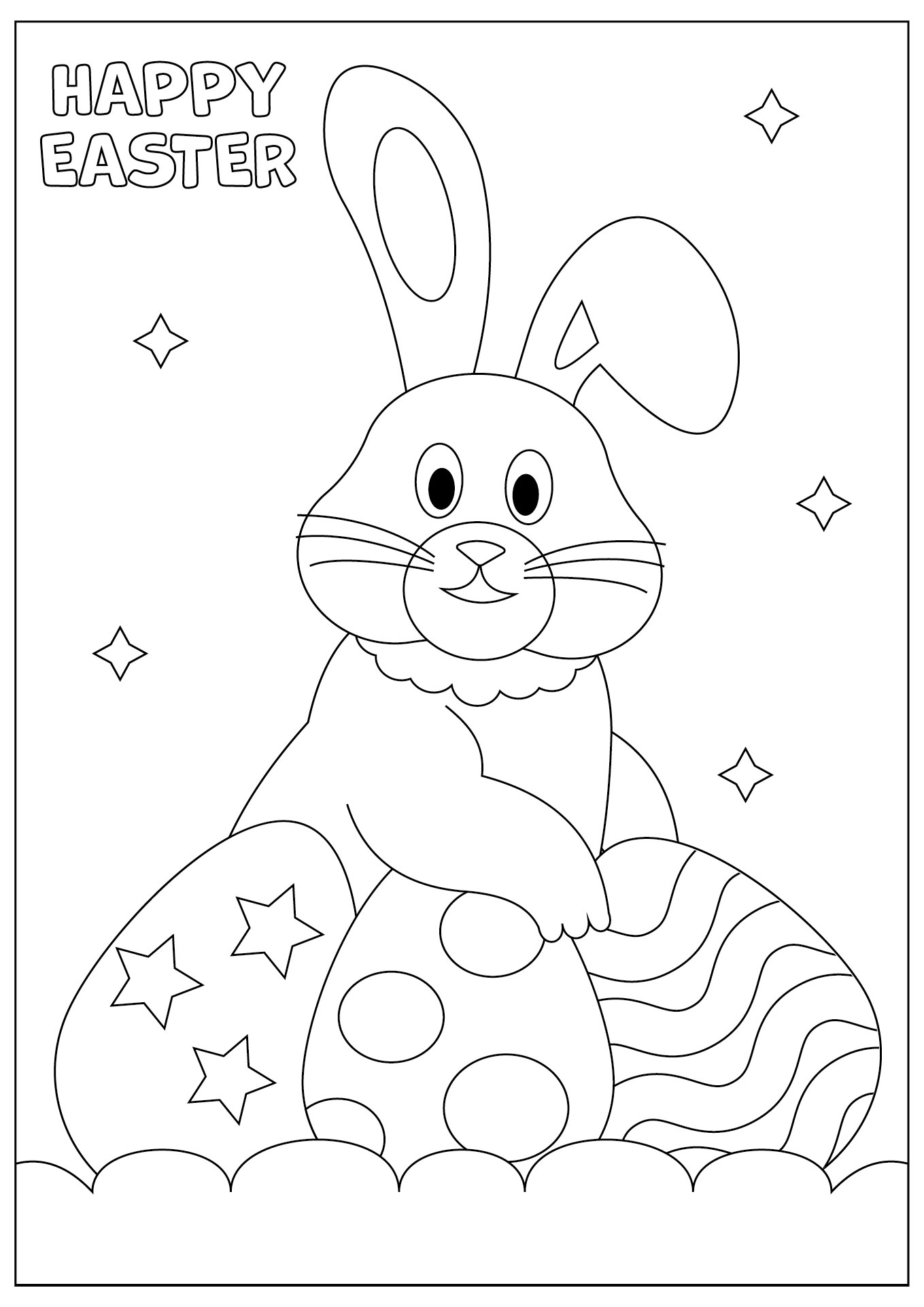 Easter Bunny Coloring Sheets Easter Bunny Coloring Sheets
