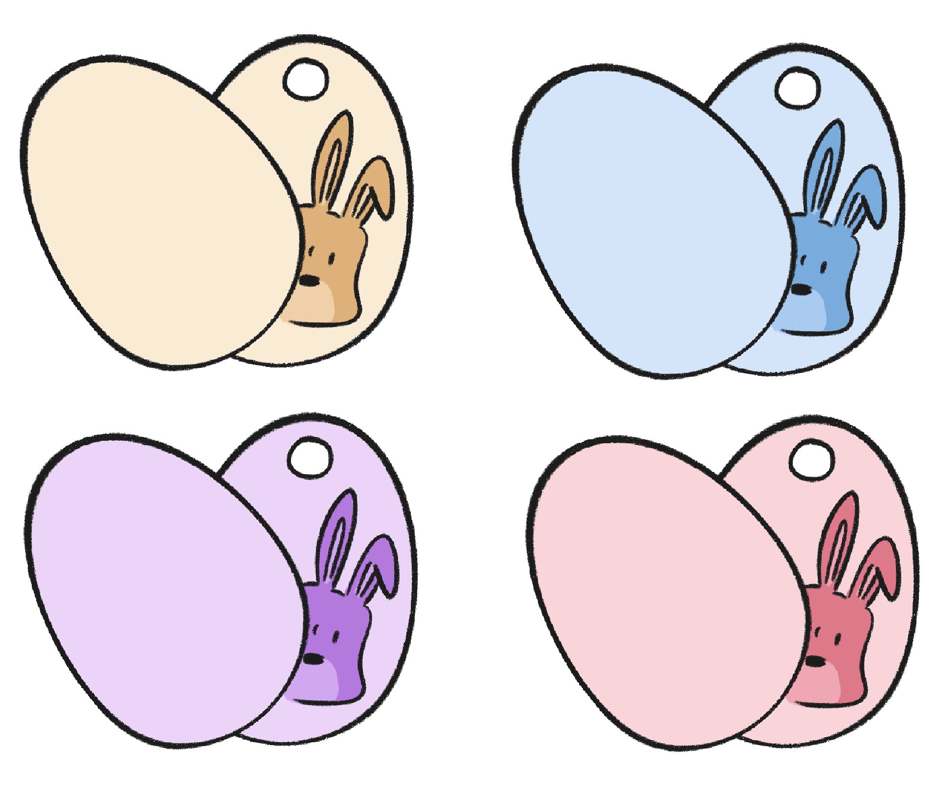 Easter Egg Basket Tags Printable