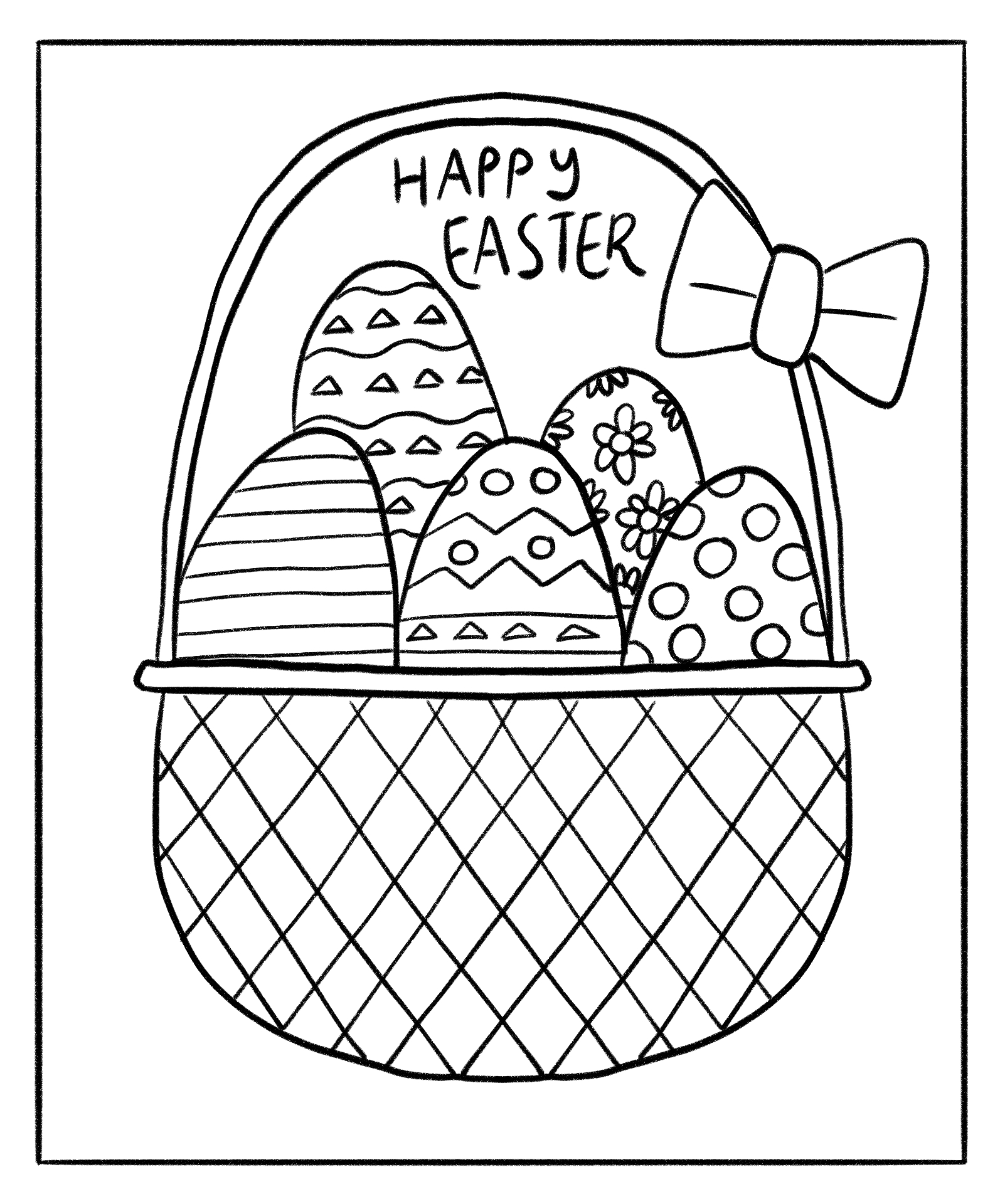 Easter Egg Coloring Pages for Kids