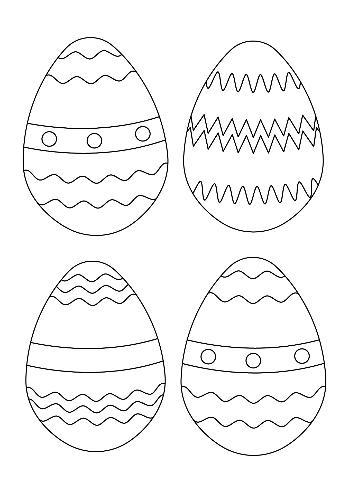 Easter Eggs Coloring Pages Easter Eggs Coloring Pages