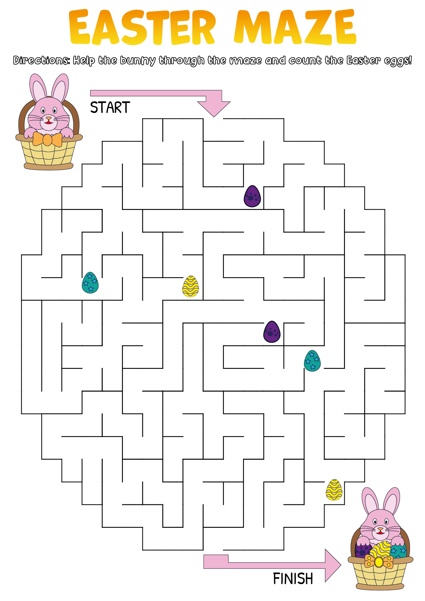 Easter Themed Maze Puzzles Easter Themed Maze Puzzles