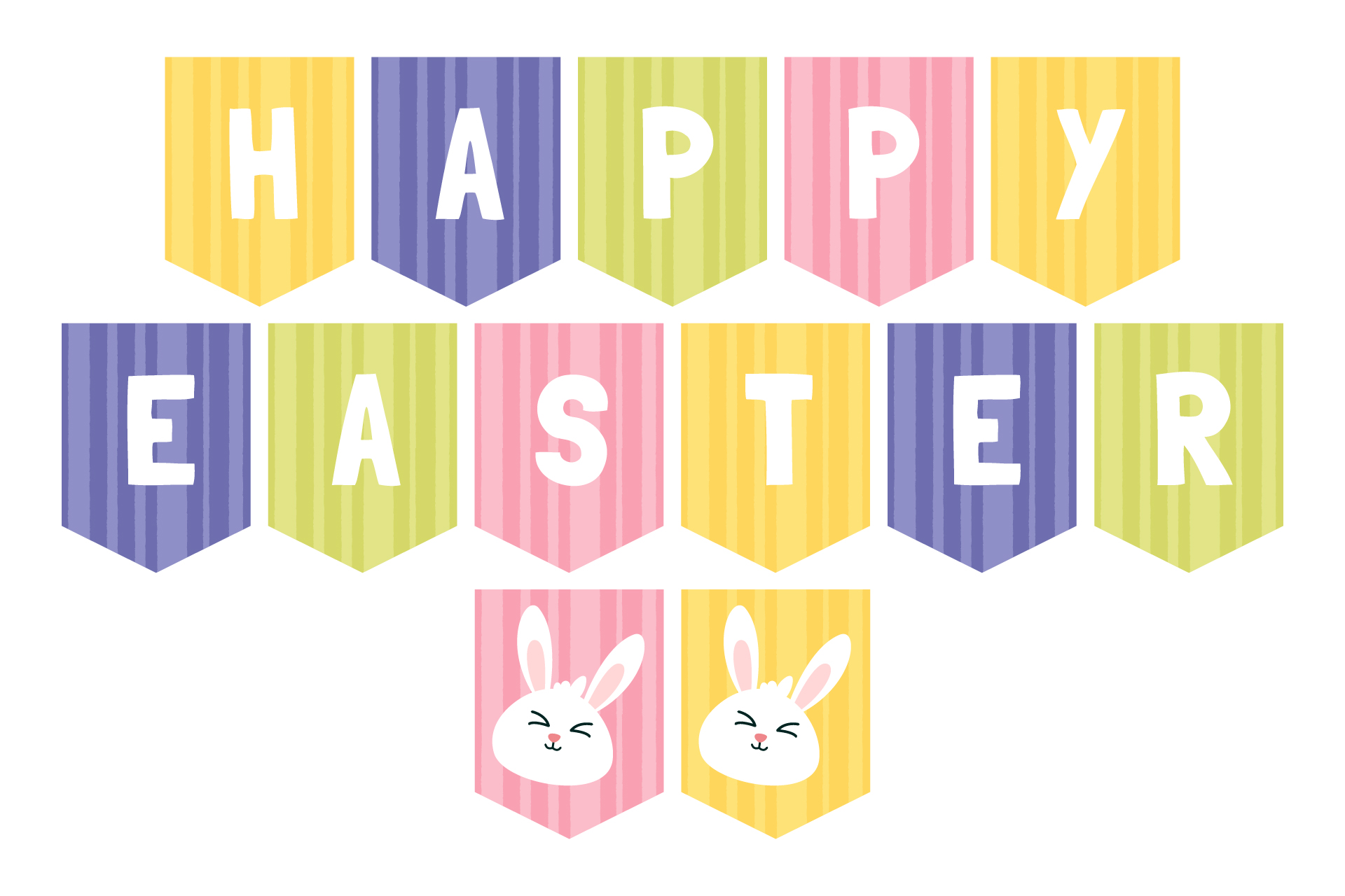 Happy Easter Banner Printables