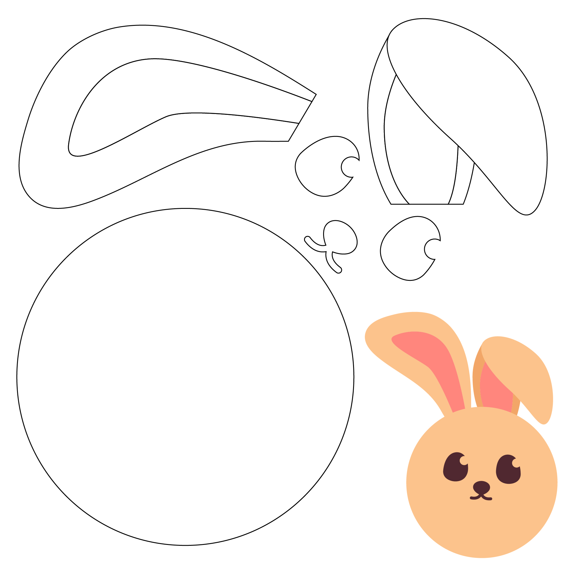 Happy Easter bunny craft printables Happy Easter bunny craft printables