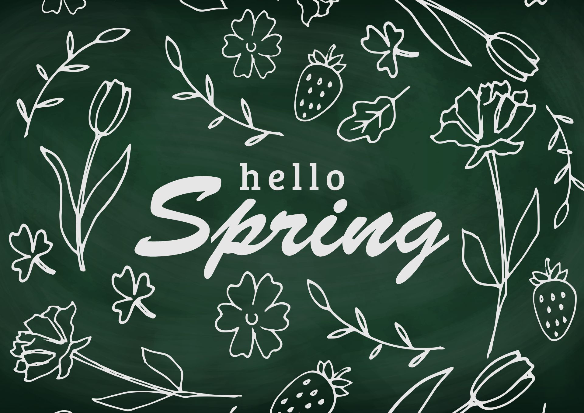 Hello Spring Chalkboard Wall Decor