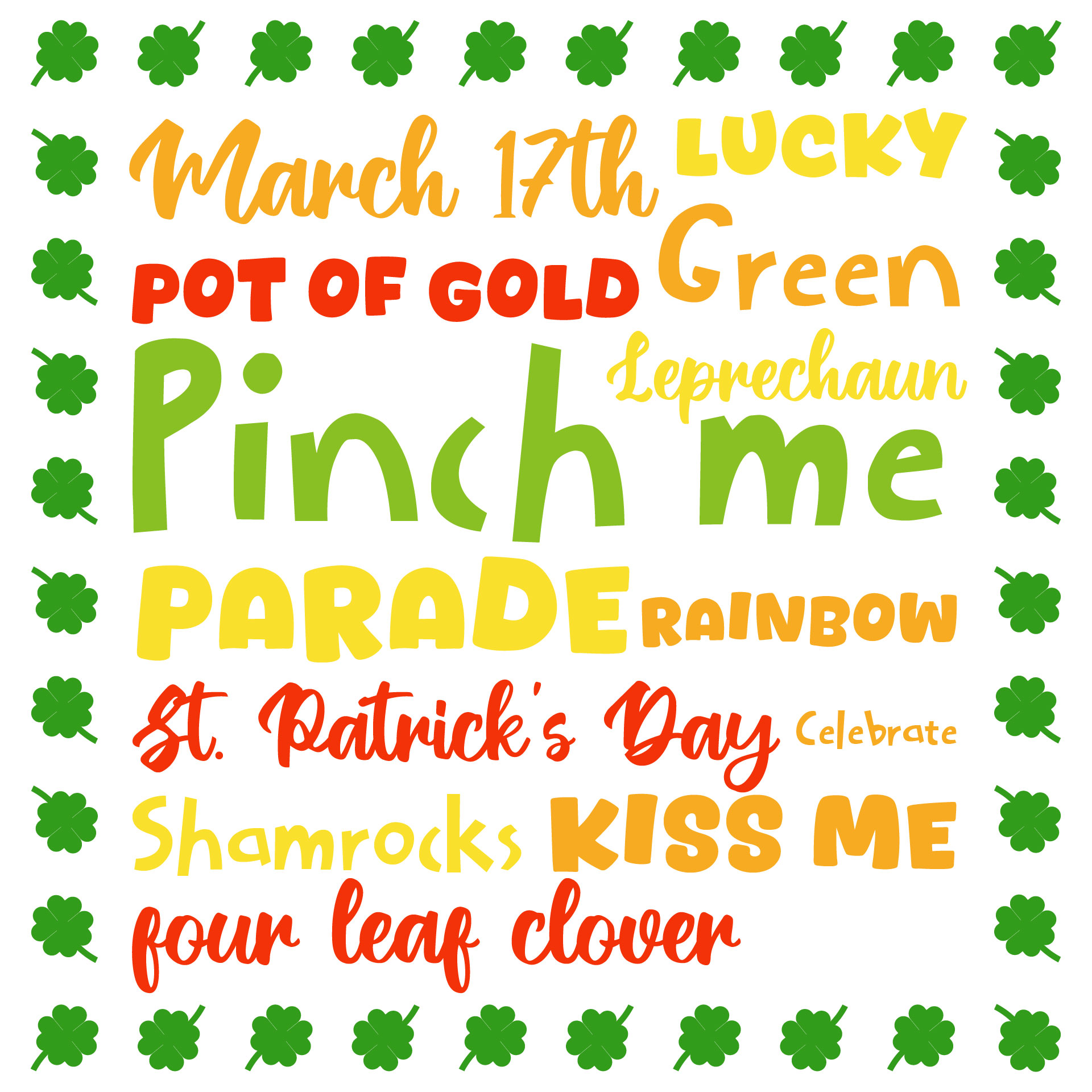 Irish Subway Art for St Patricks Day Irish Subway Art for St Patricks Day