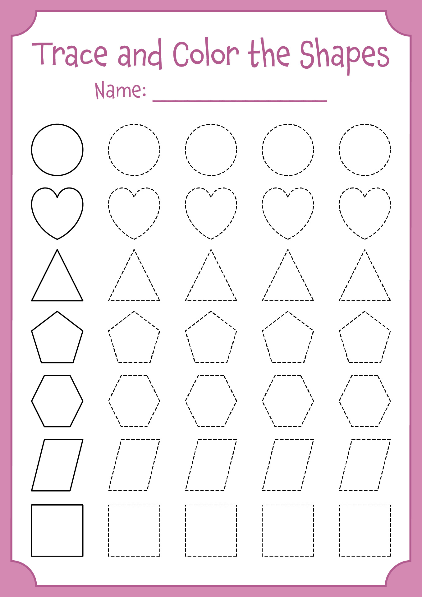 Preschool Shapes and Colors Worksheets Preschool Shapes and Colors Worksheets