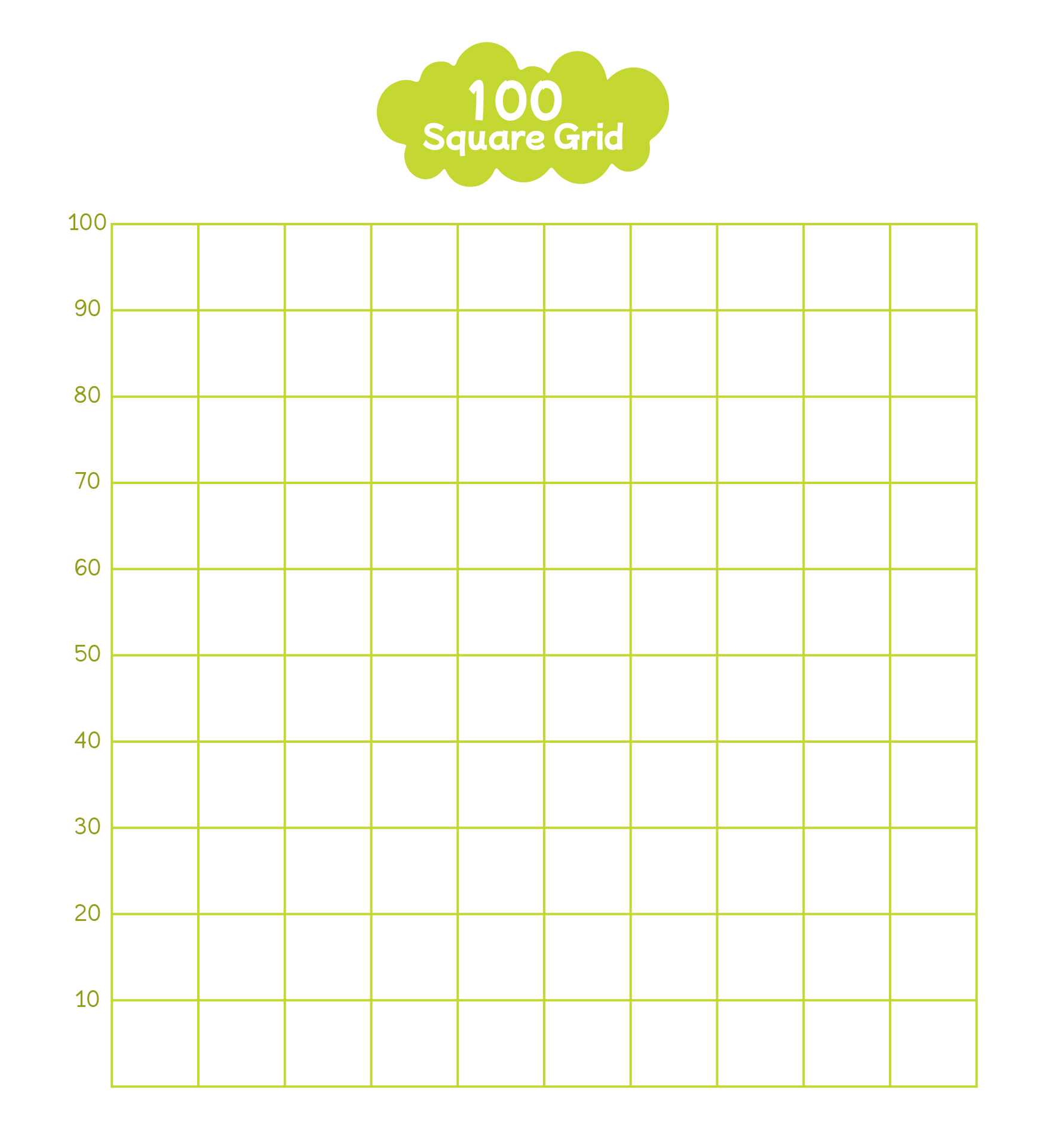 Printable 100 Square Graph Paper