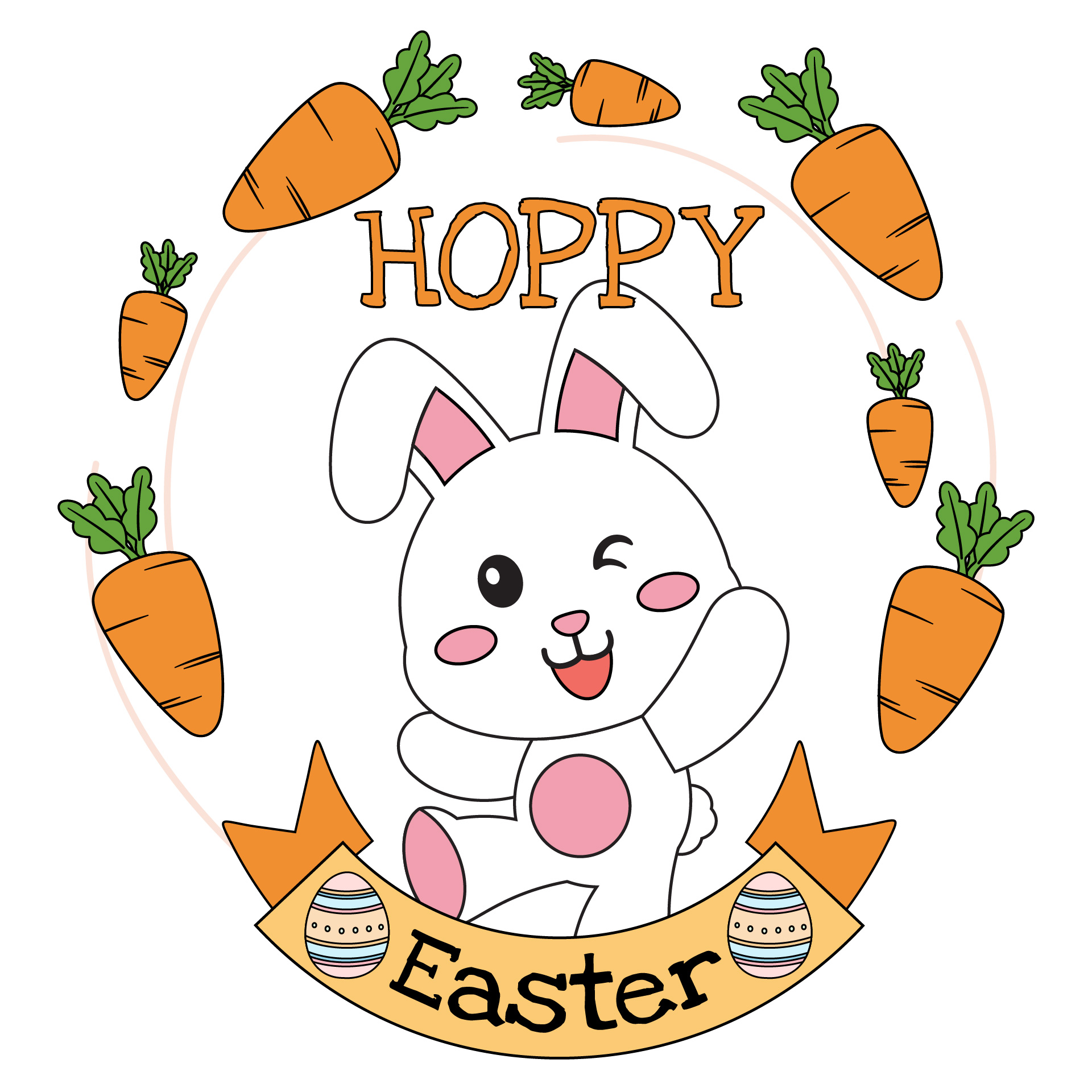 Printable Easter Bunny Greeting Cards