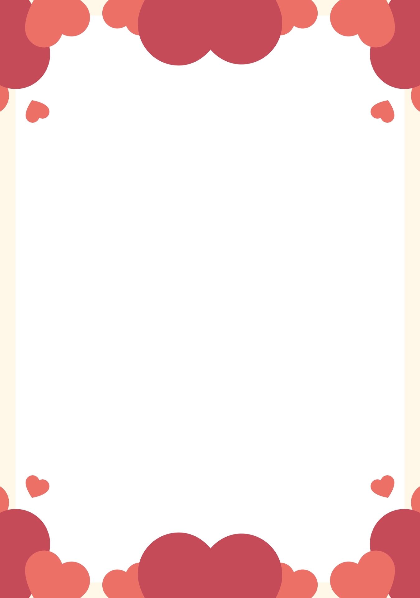 Printable Romantic Valentine Borders