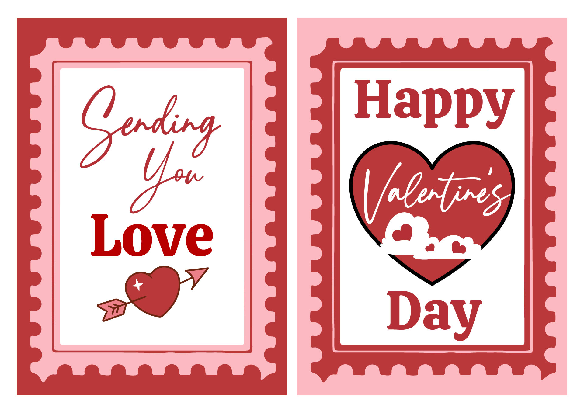 Printable Romantic Valentine Cards