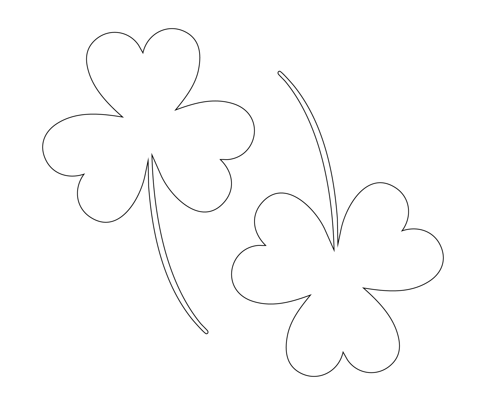 Printable Shamrock Leaf Cutouts Printable Shamrock Leaf Cutouts