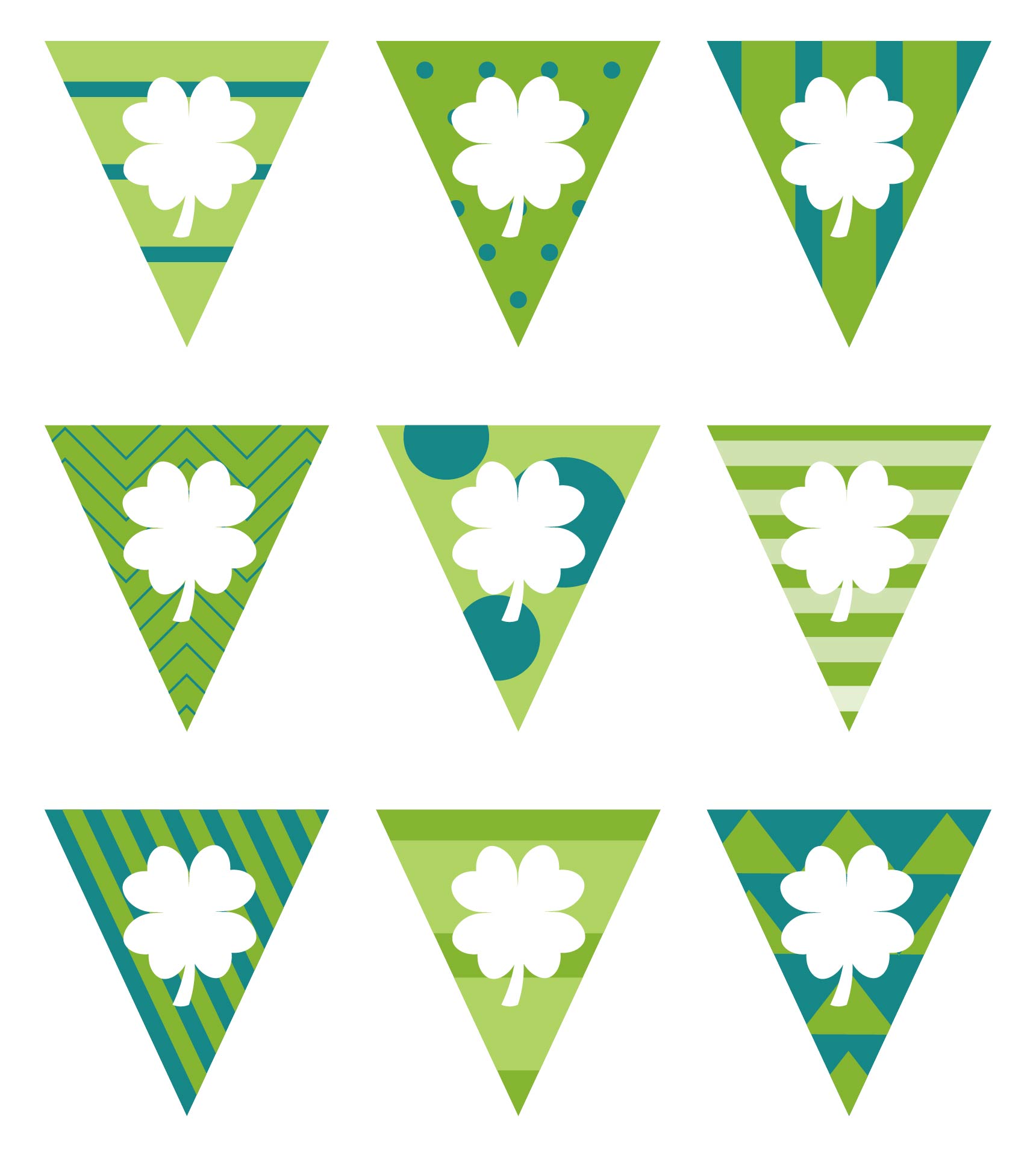 Printable Shamrock Decorations for St Patrick’s Day