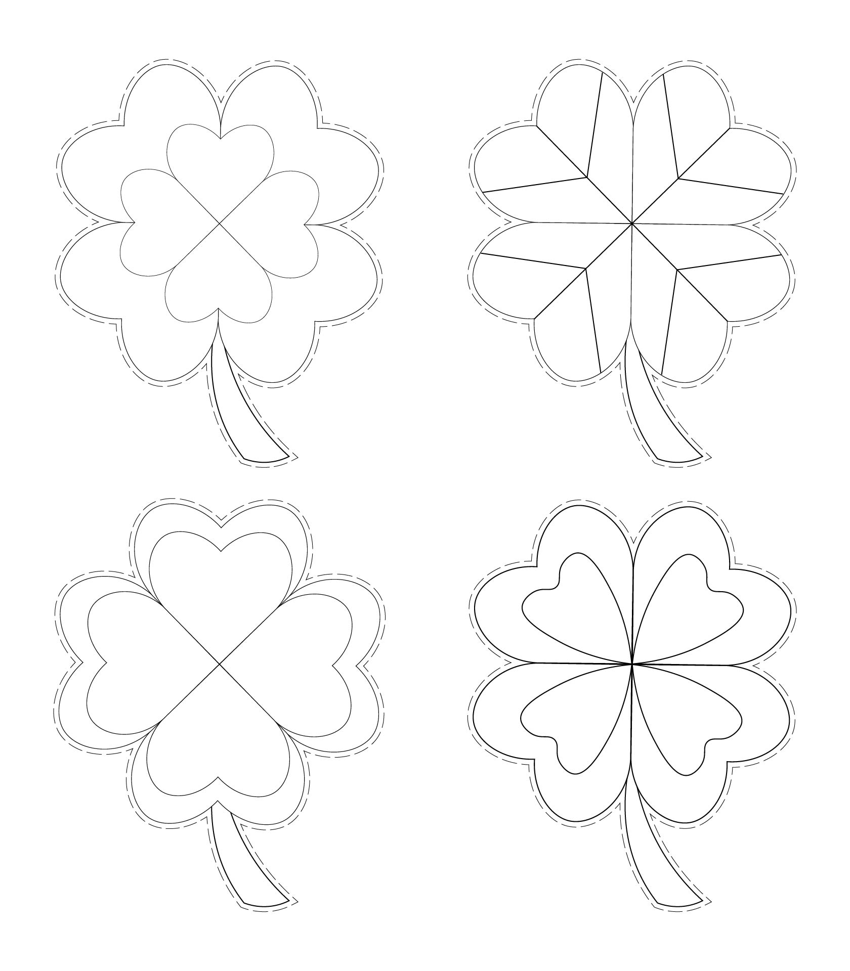Printable Shamrock Patterns for St Patricks Day