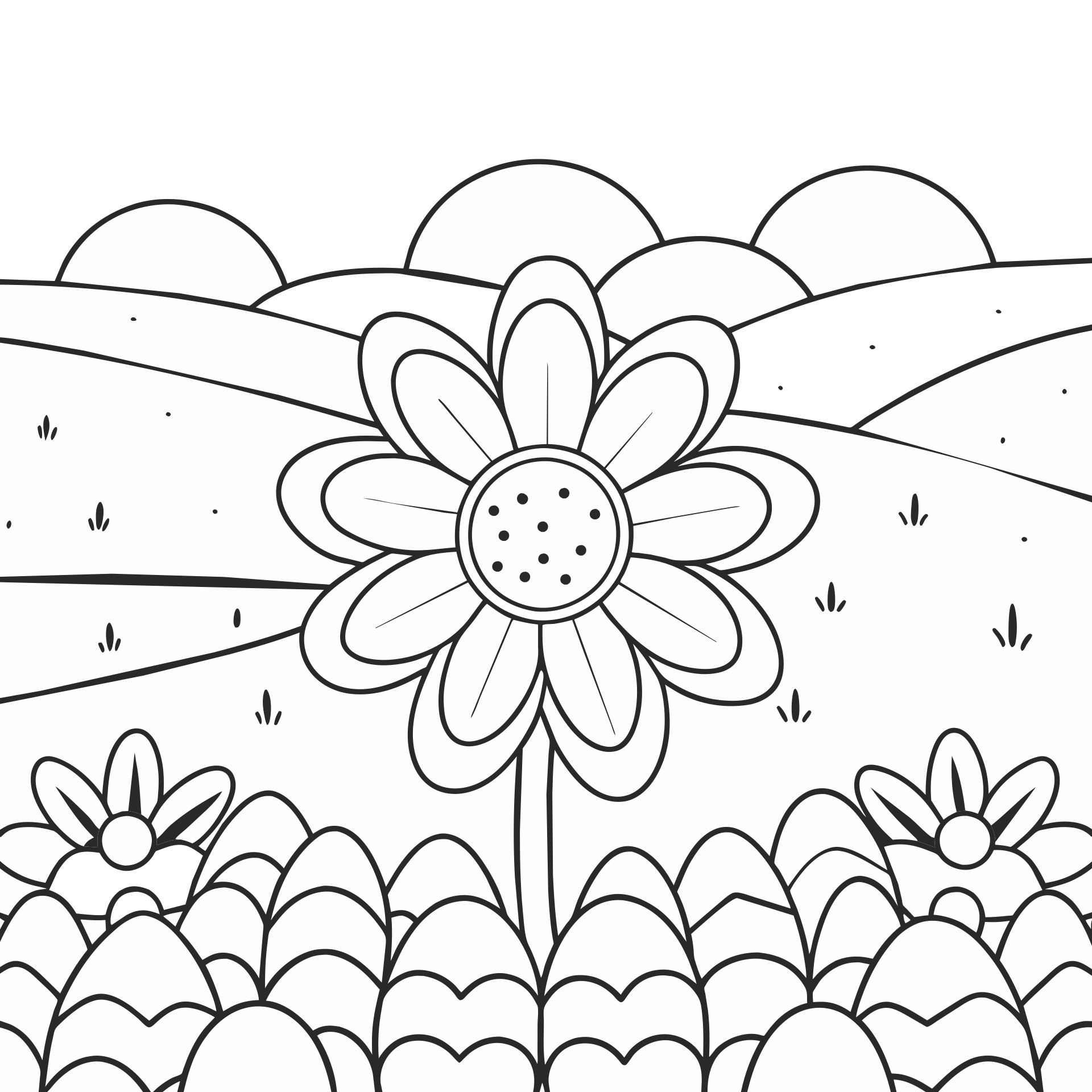 Printable Spring Flowers Coloring Pages Printable Spring Flowers Coloring Pages