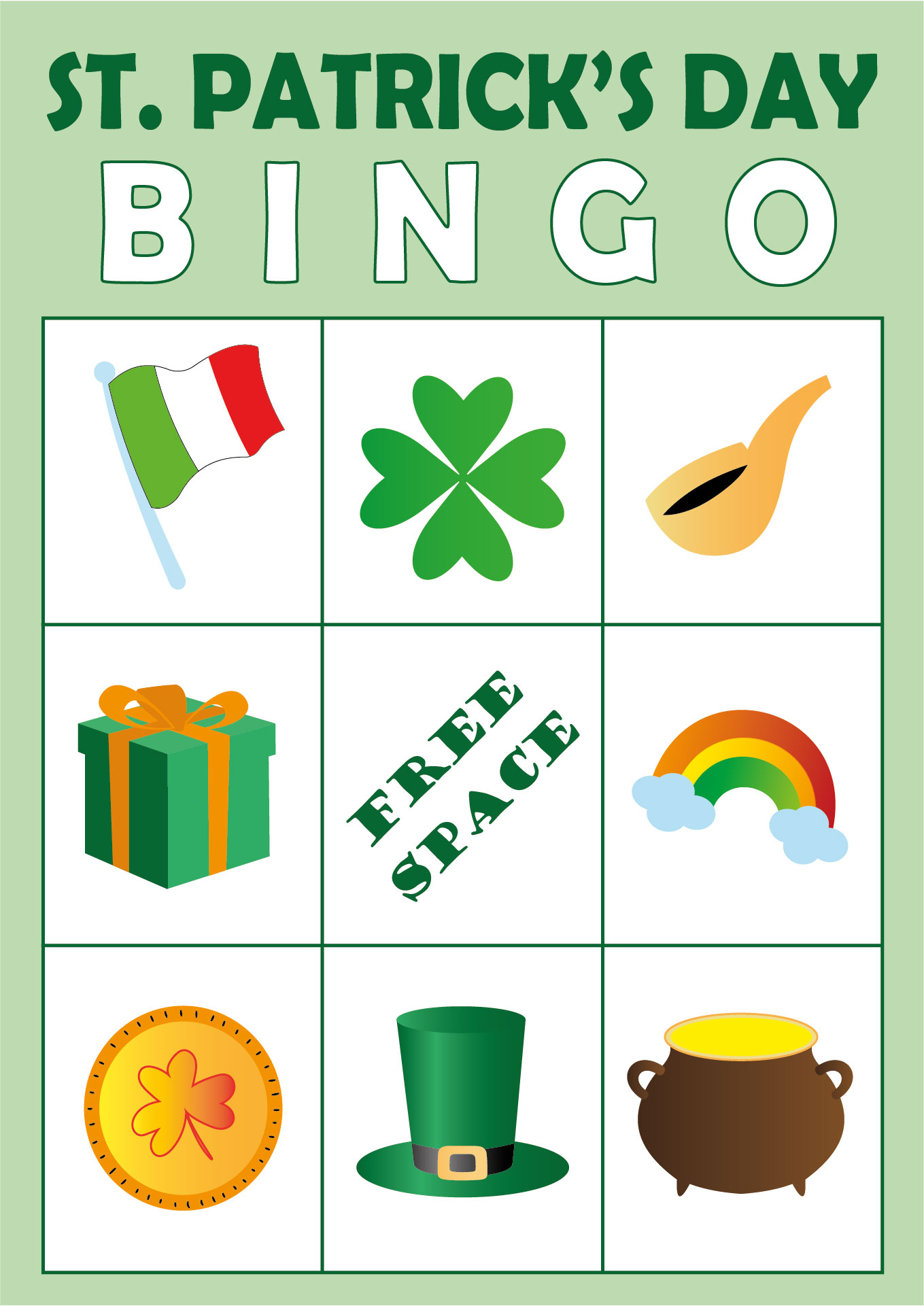 Printable St Patricks Day Bingo Cards