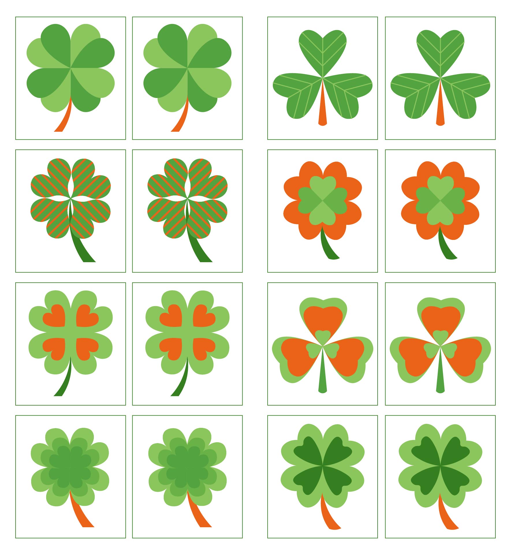 Printable St. Patricks Day Matching Games Printable St. Patricks Day Matching Games